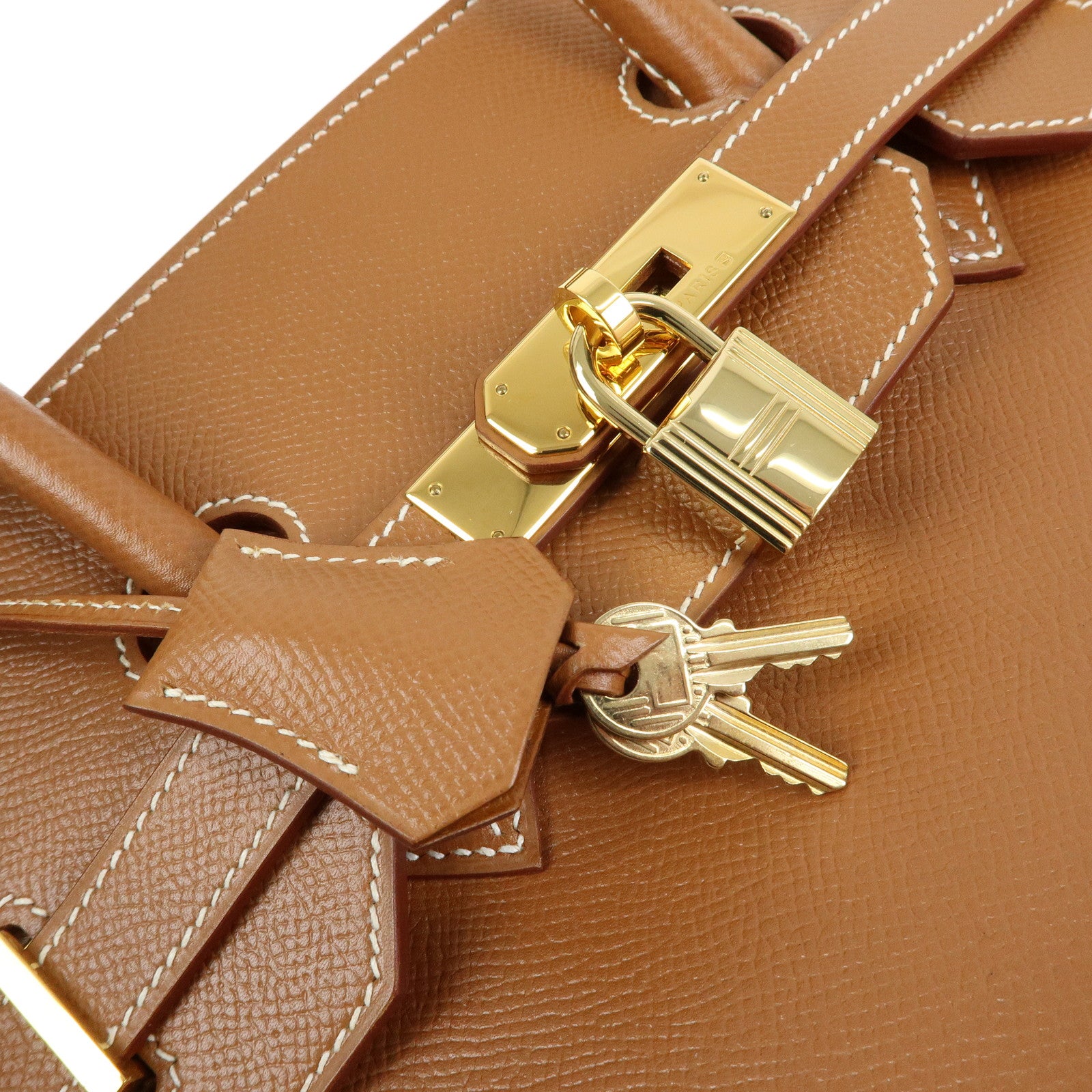 HERMES Birkin 35 Chevre Hand Bag □D Stamped Gold