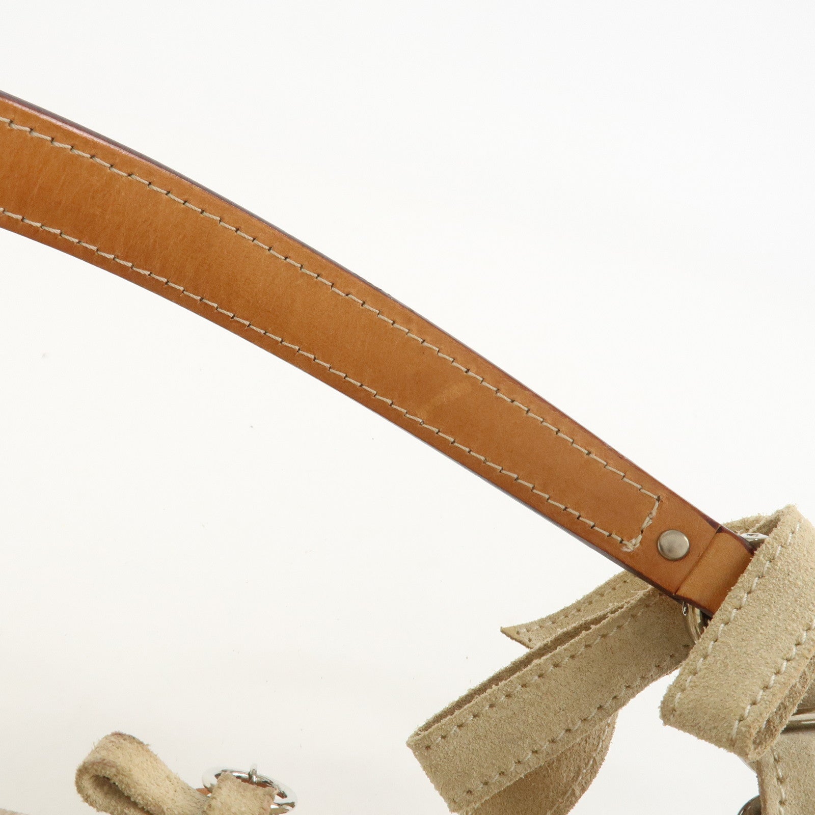 Christian Dior Romantic Trotter PVC Leather Hand Bag Beige