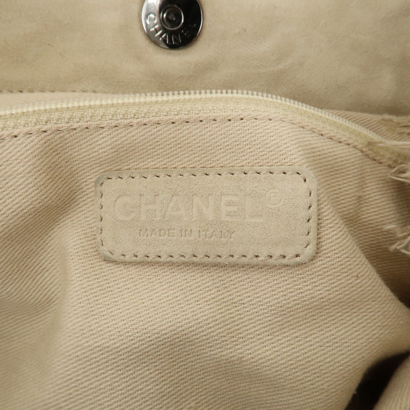 CHANEL COCO Mark Canvas Patent Leather Hand Bag Black Yellow