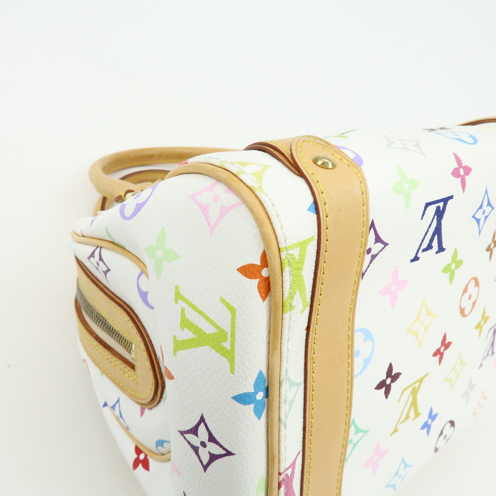 Louis Vuitton Monogram Priscilla Hand Bag Multicolor Blanc M40096