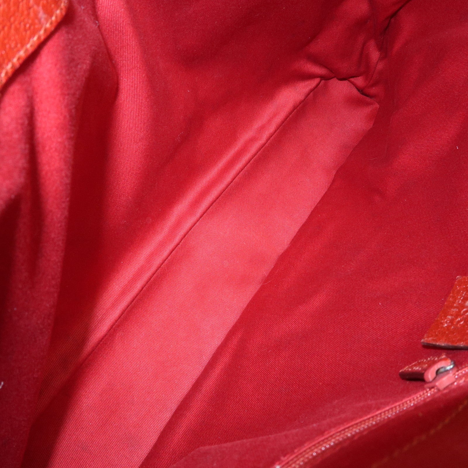 GUCCI GG Canvas Leather Tote Bag Hand Bag Red 113015