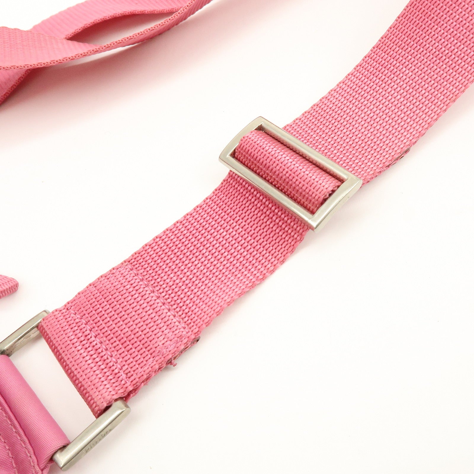 PRADA Triangle Logo Nylon Shoulder Bag Crossbody Bag Pink