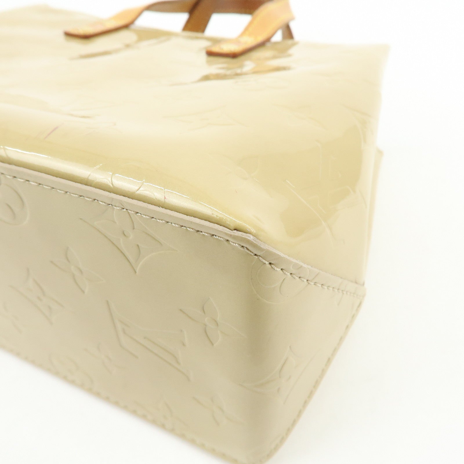 Louis Vuitton Monogram Vernis Reade PM Hand Bag Beige M91144