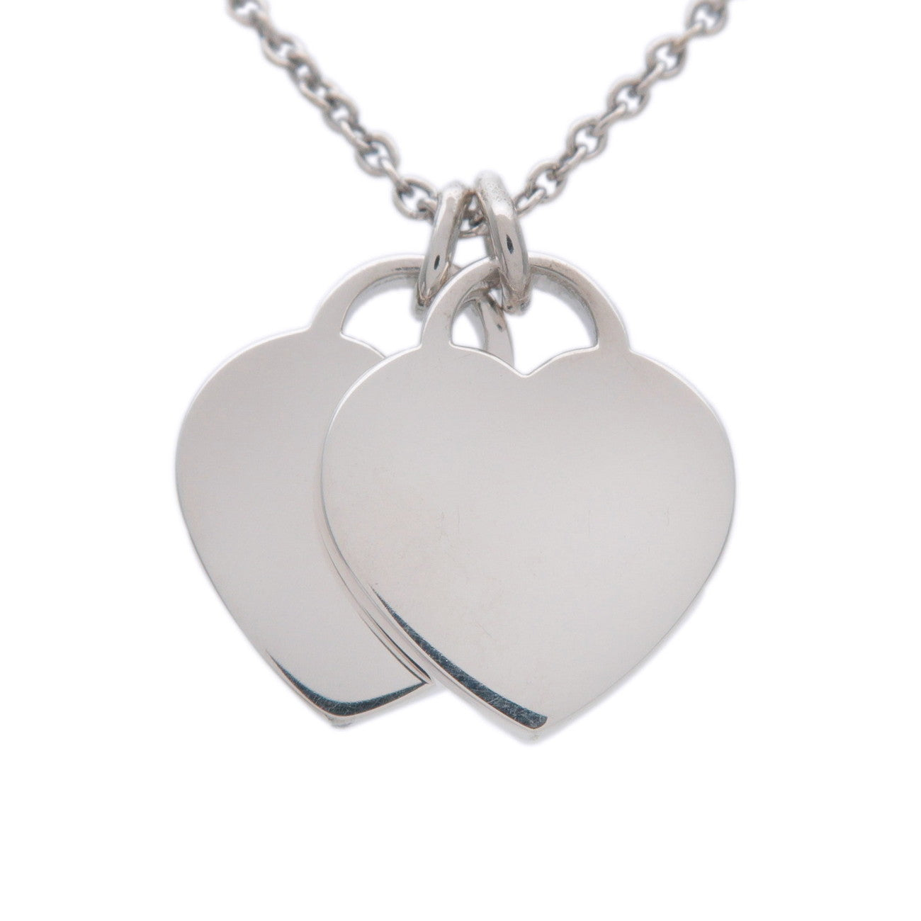 Tiffany & Co Return to Tiffany Mini Double Heart Tag Necklace SV925