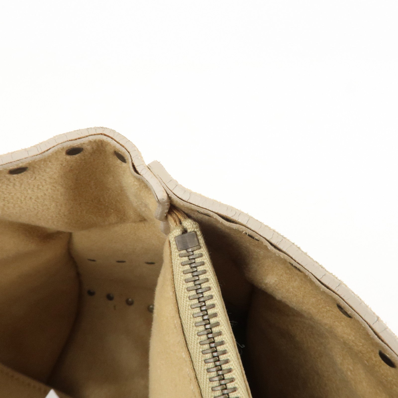 CELINE Suede Boogie Bag Hand Bag Tote Bag Ivory CE00/38 Used