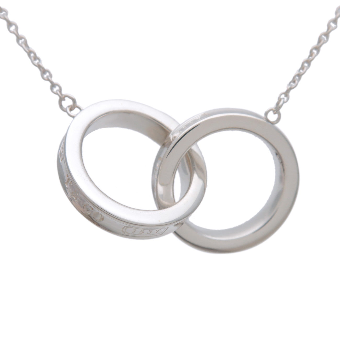 Tiffany & Co 1837 Interlocking Circle Necklace SV925 Silver