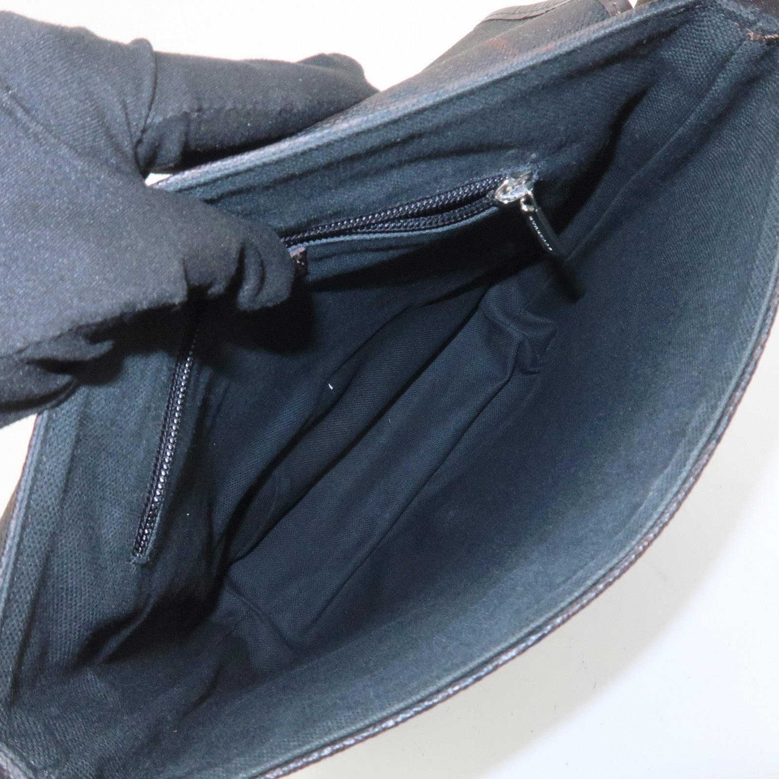 BURBERRY PVC Canvas Leather Shoulder Bag Crossbody Bag Brown