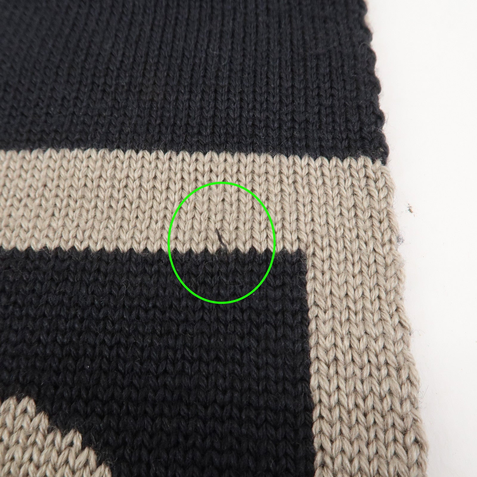 CHANEL COCO Mark Cashmere Wool Silk Scarf Black Brown