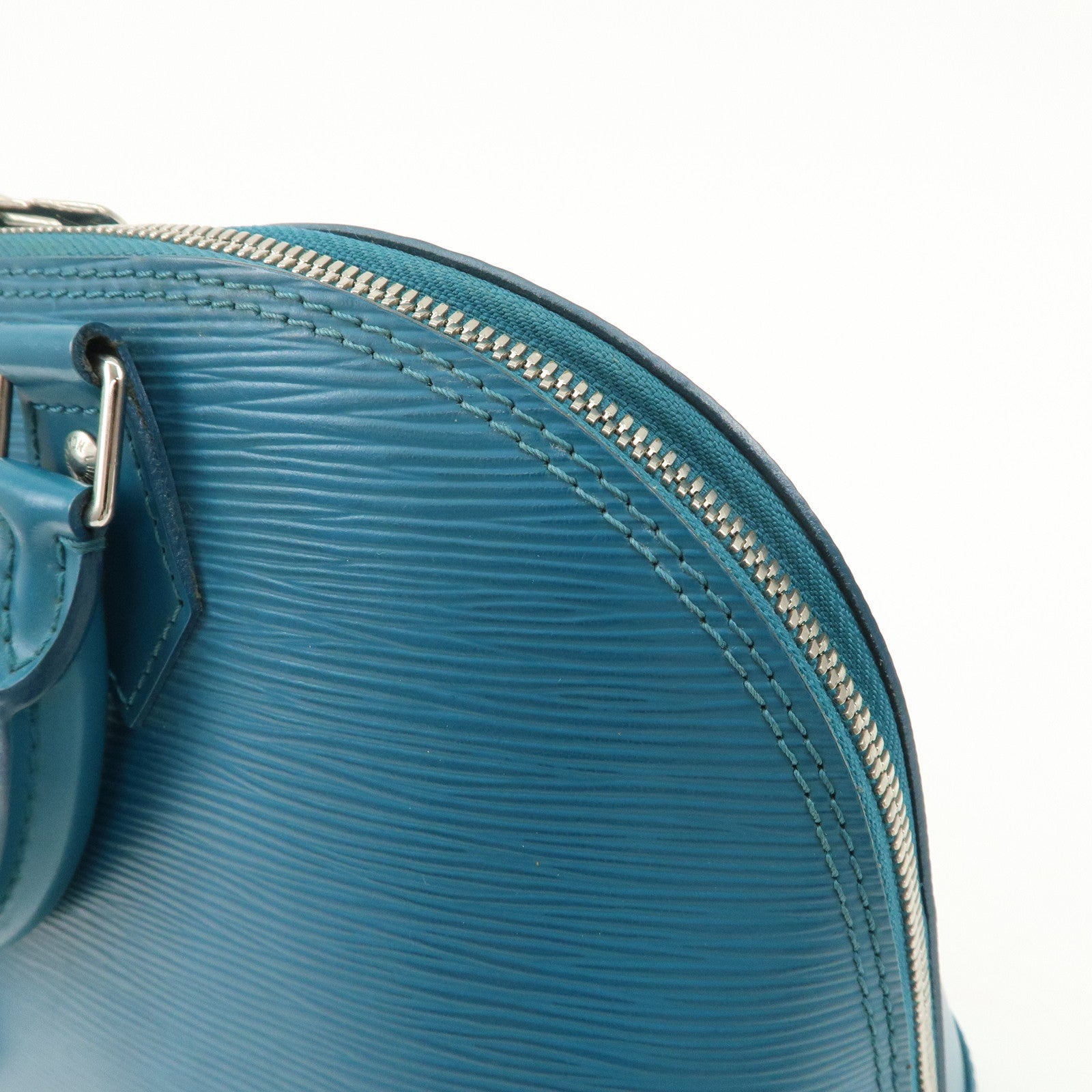 Louis Vuitton Epi Alma PM Hand Bag Cyan Blue M40624