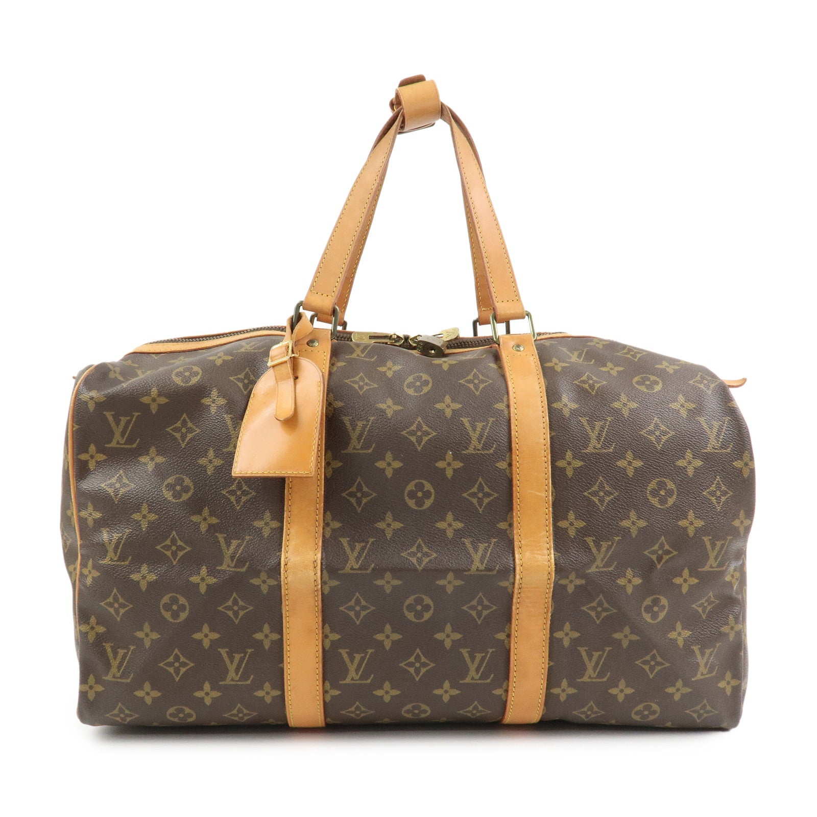 Louis Vuitton Monogram Sac Souple 45 Boston Bag Brown M41624