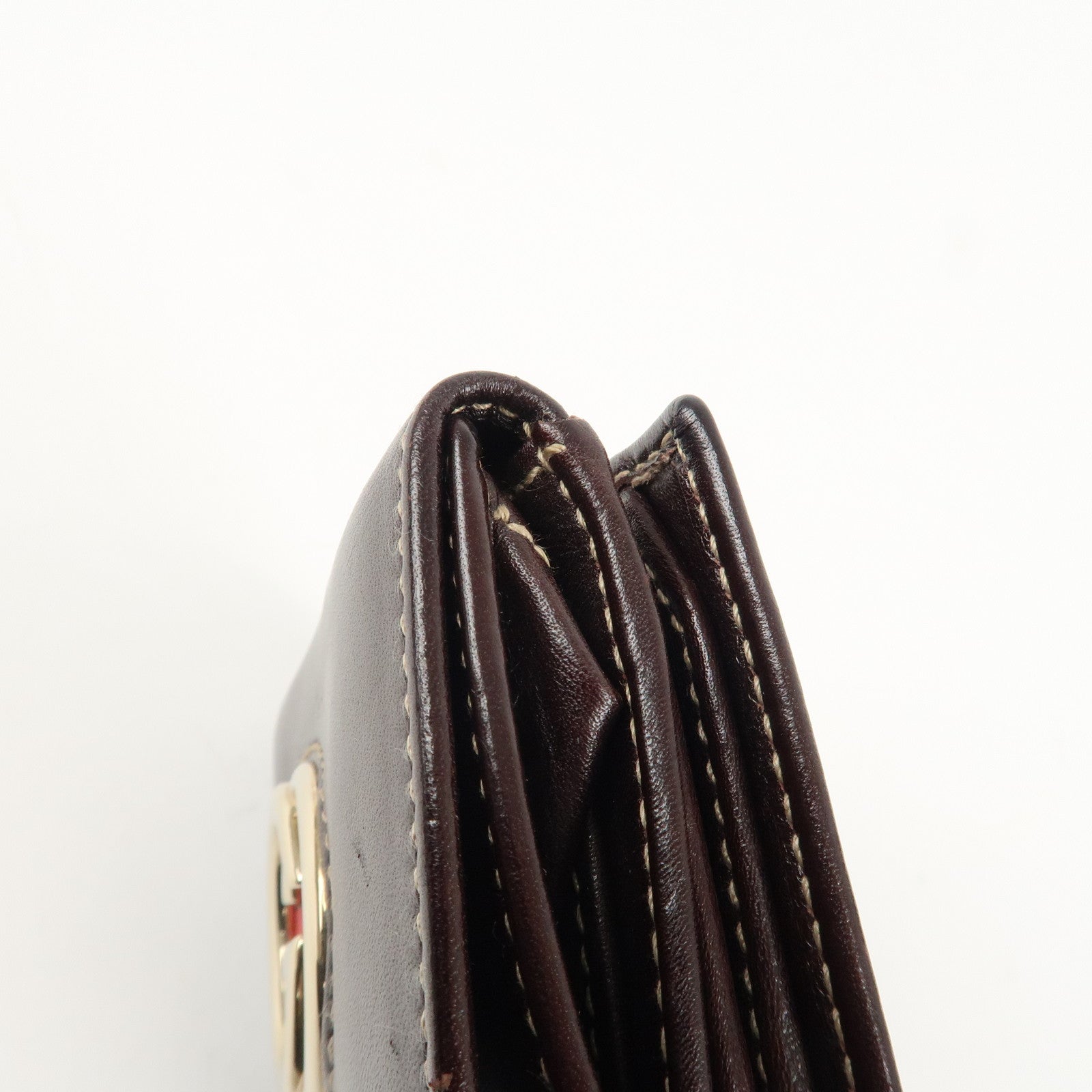 GUCCI Interlocking G Sherry Double Hook Bi-Fold Wallet 162760 Used