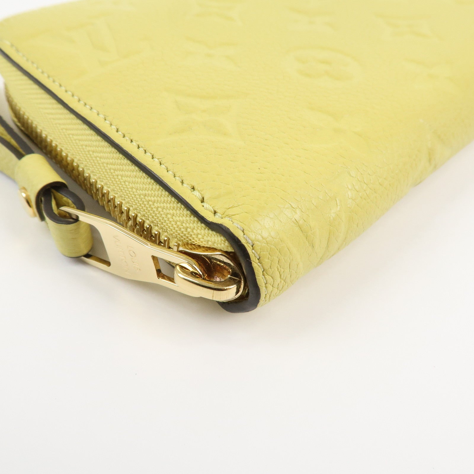 Louis Vuitton Monogram Empreinte Round Zippy Wallet Jaune M82043