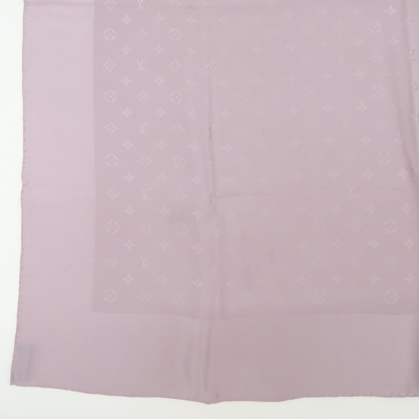 Louis Vuitton Monogram Silk 100% Scarf Light Purple