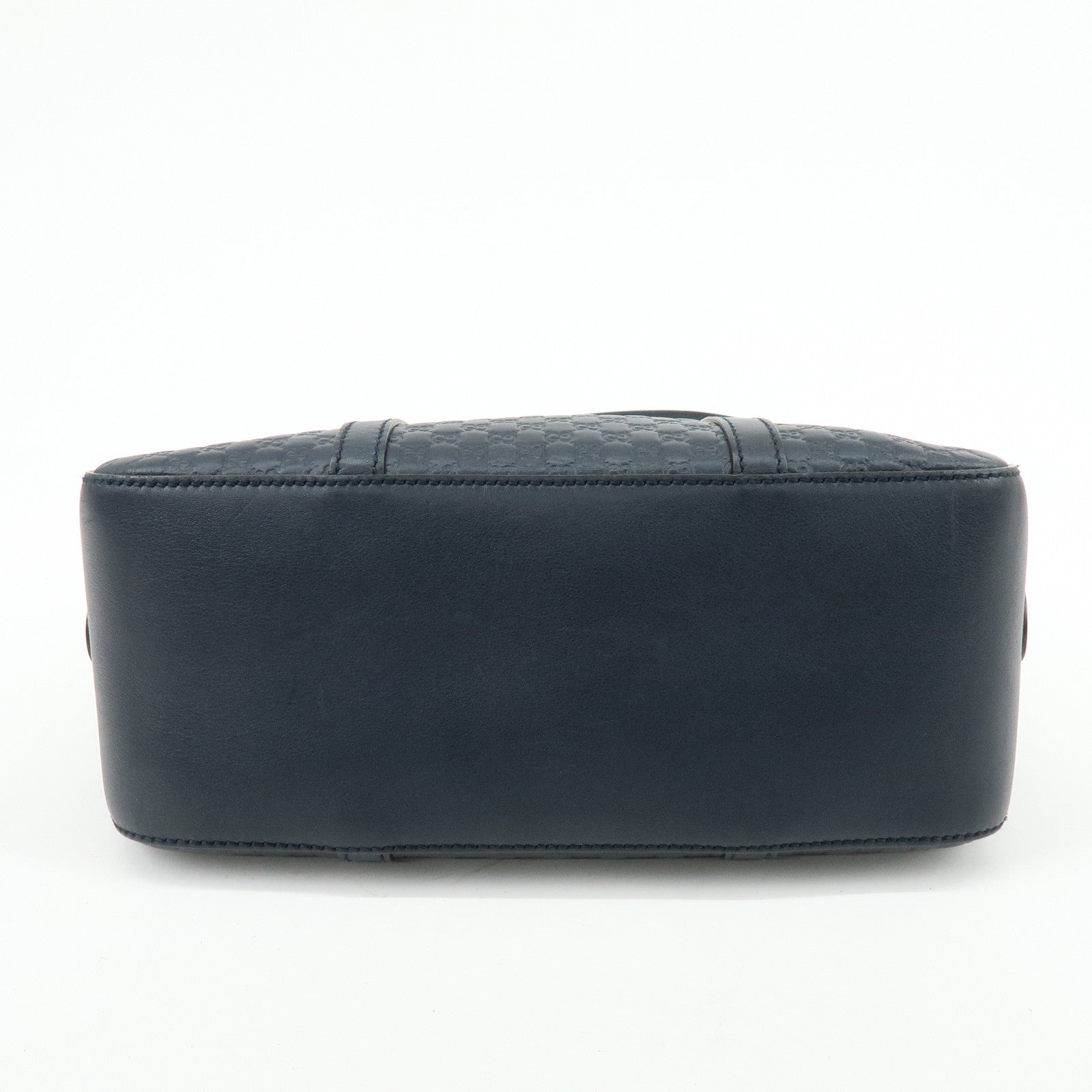 GUCCI Microguccissima Leather 2Way Bag Hand Bag Dark Navy 510286