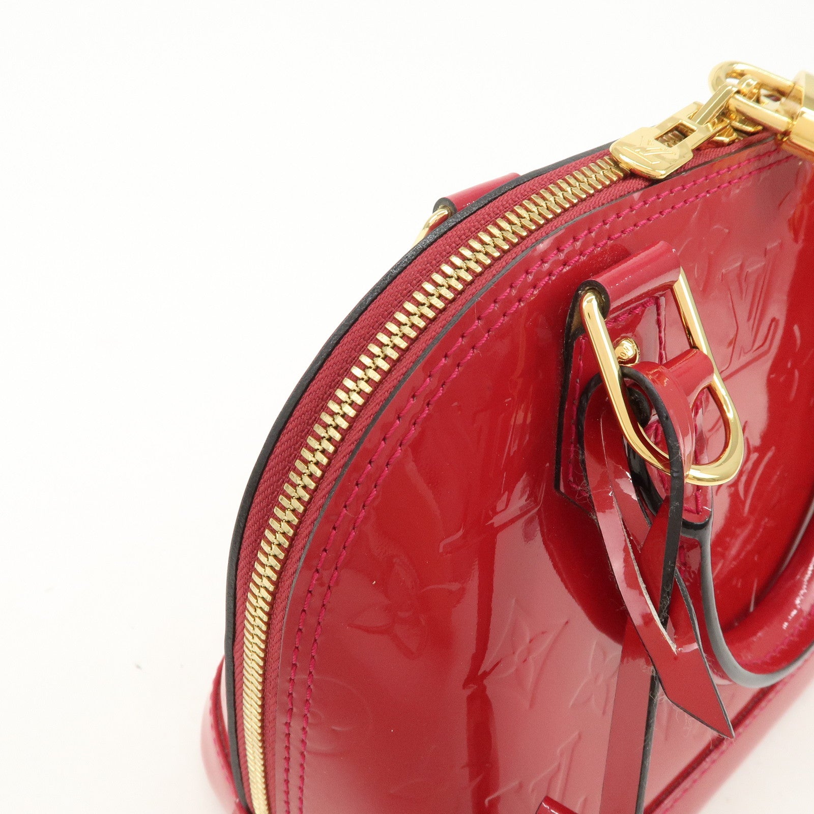 Louis Vuitton Monogram Vernis Leather Alma BB 2Way Bag Rouge M91698