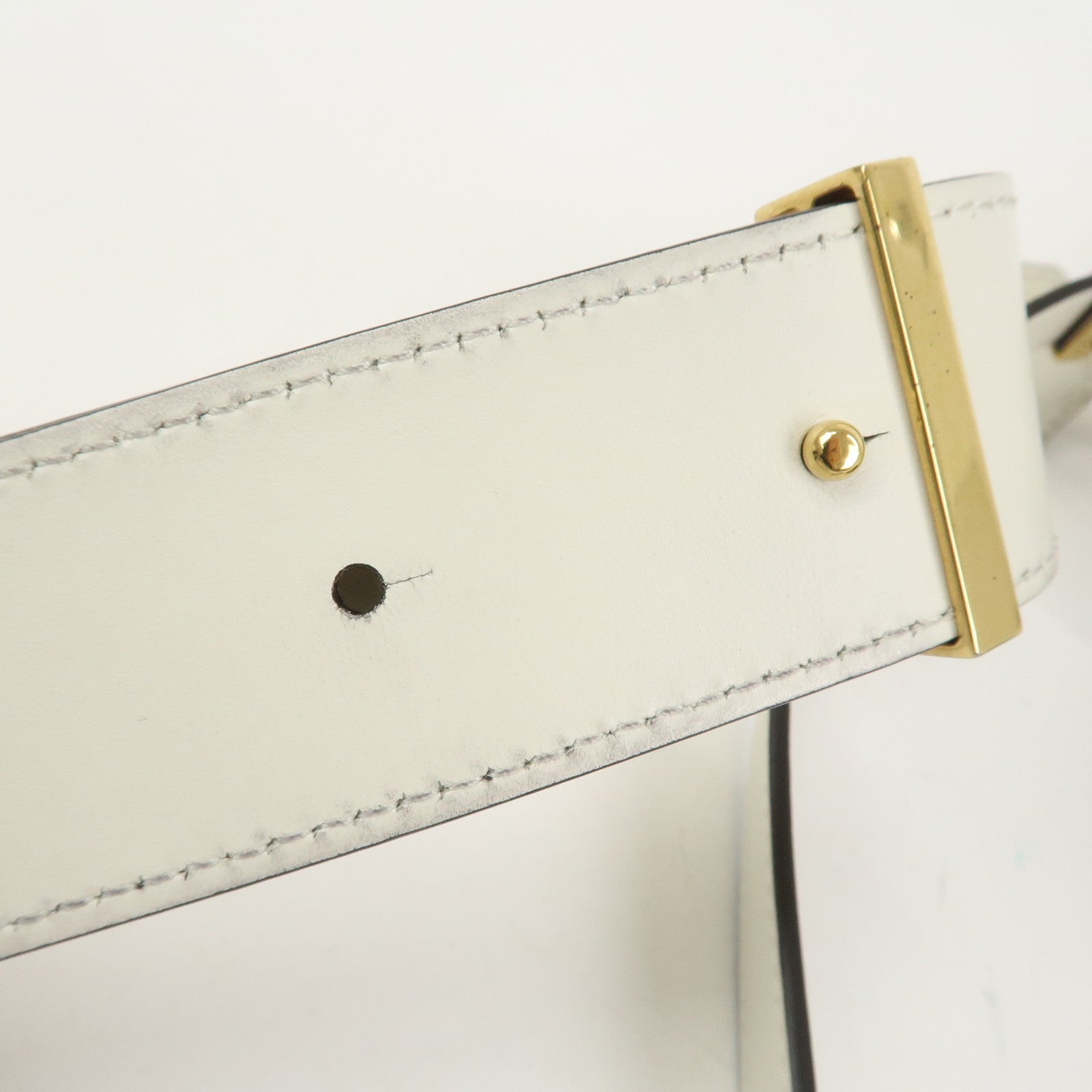 JIMMY CHOO Cinch Calf Leather Medium 2Way Hand Shoulder Bag Ivory