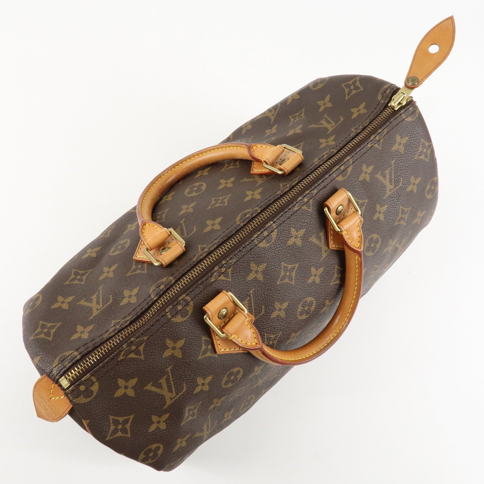 Louis Vuitton Monogram Speedy 35 Hand Bag Boston Bag Brown M41524