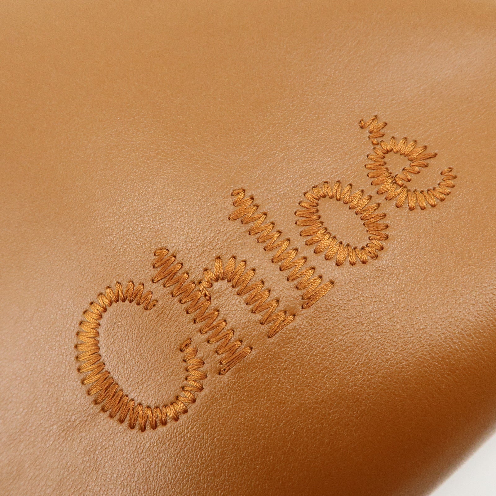 Chloe Micro Tote Bag Leather 2Way Bag Shoulder Bag Hand Bag Camel