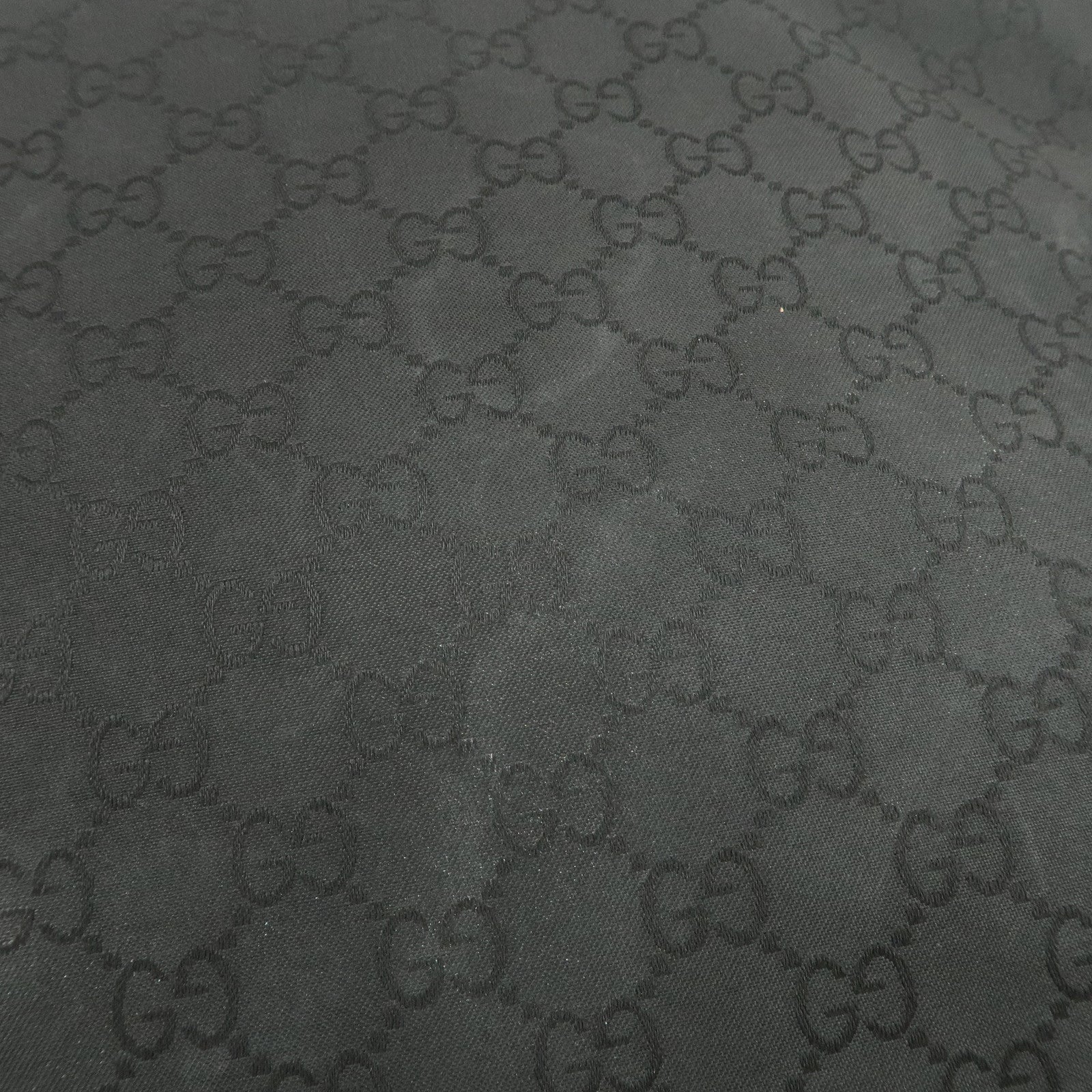 GUCCI Sherry GG Nylon Leather Shoulder Bag Black 509639