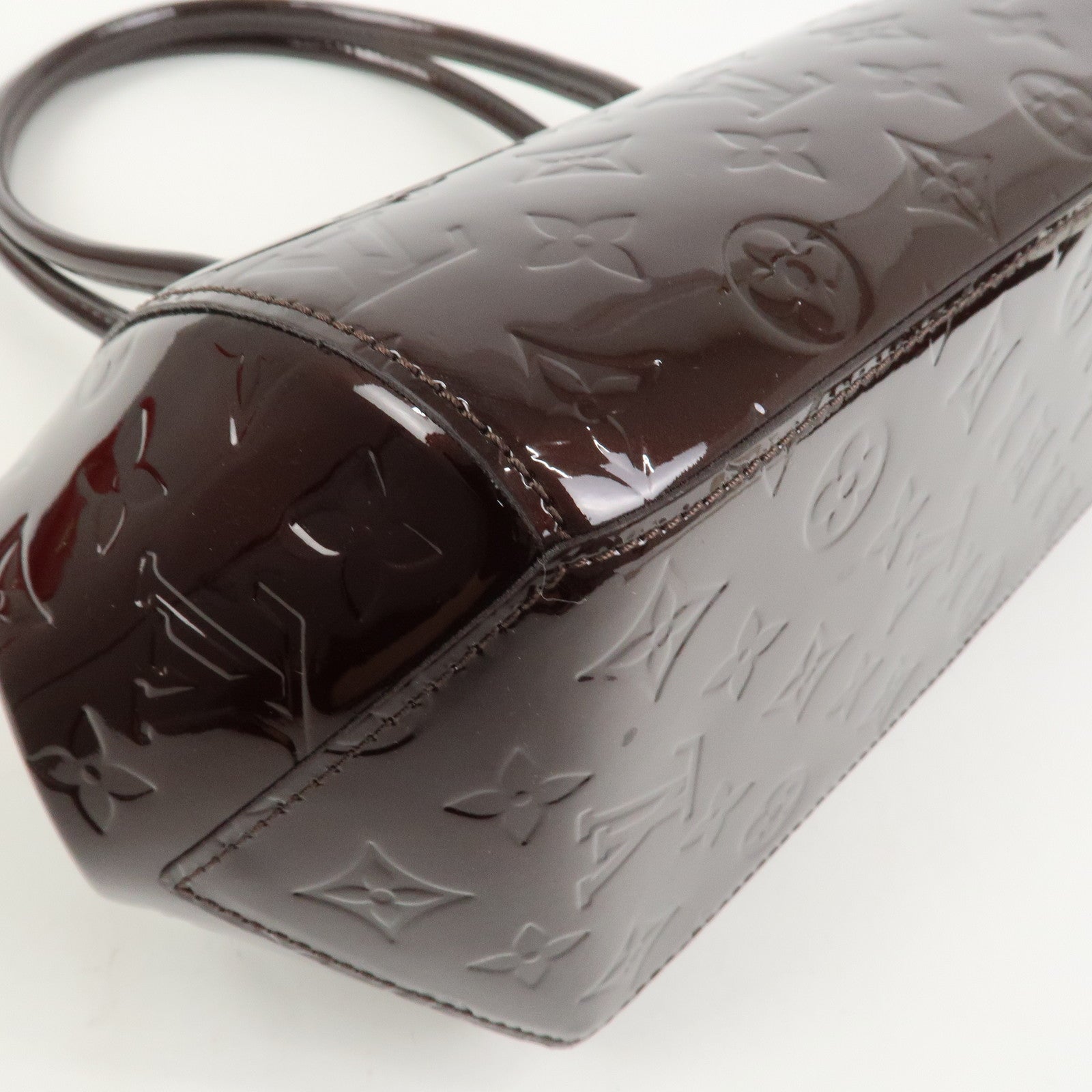 Louis Vuitton Monogram Vernis Sherwood PM Hand Bag Amarante M91493