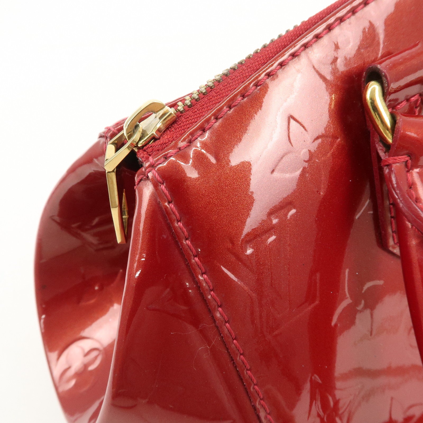 Louis Vuitton Monogram Vernis Sherwood PM Hand Bag Pomme d'Amour VI0131 Used