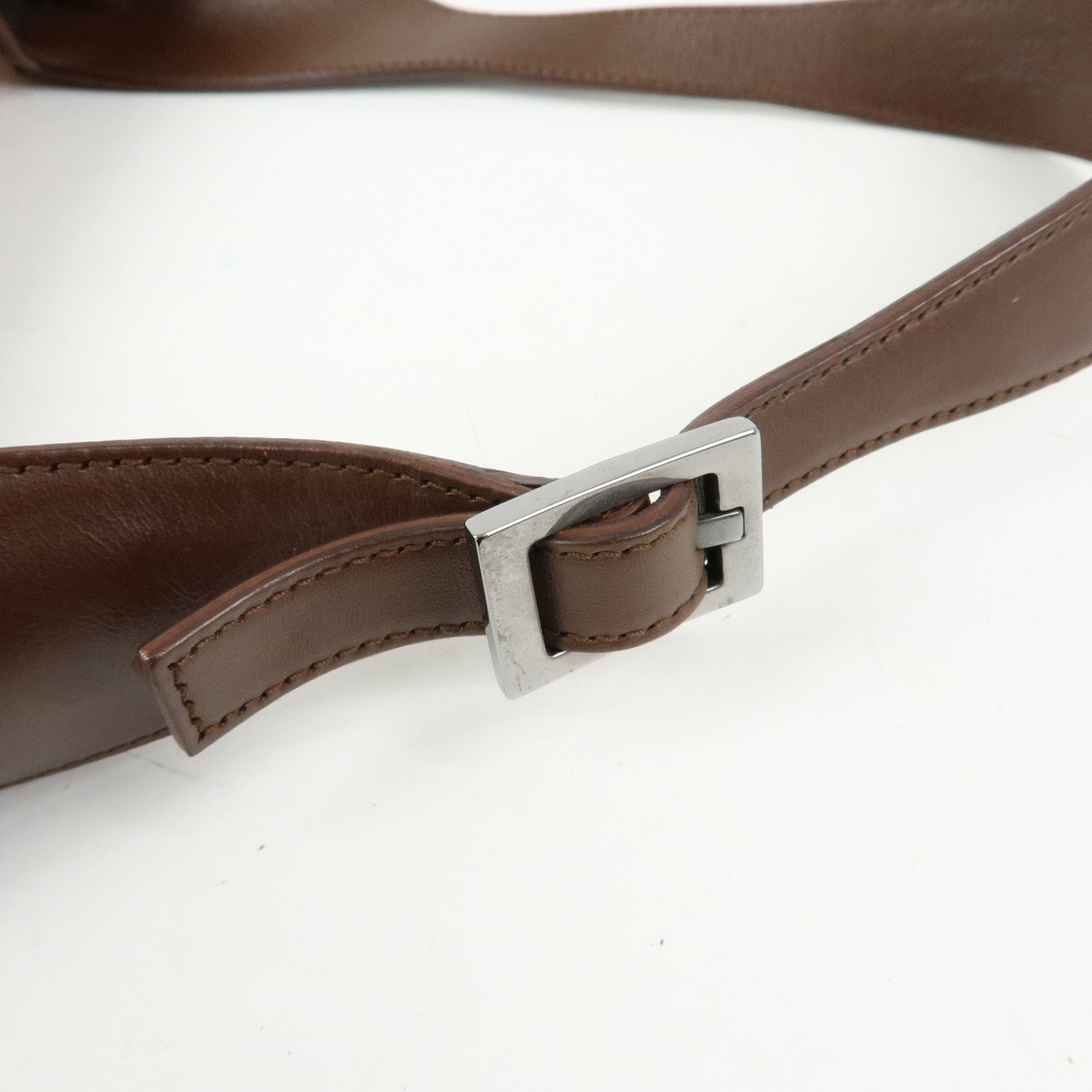 GUCCI Jackie Canvas Leather Shoulder Bag Pink Brown 001・3785