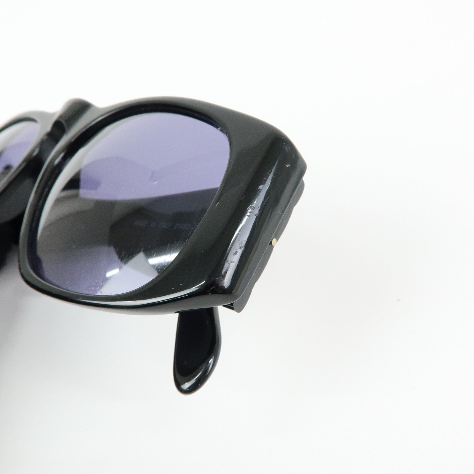 CHANEL COCO Mark Matelasse Plastic Sunglasses Black 01450 94305