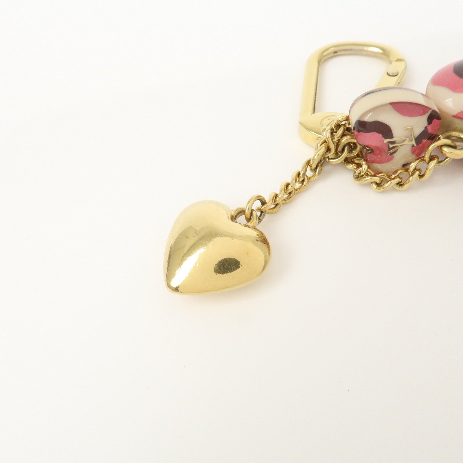 Louis Vuitton Porte Cles Leopard Bag Charm Blanc Corail M66263