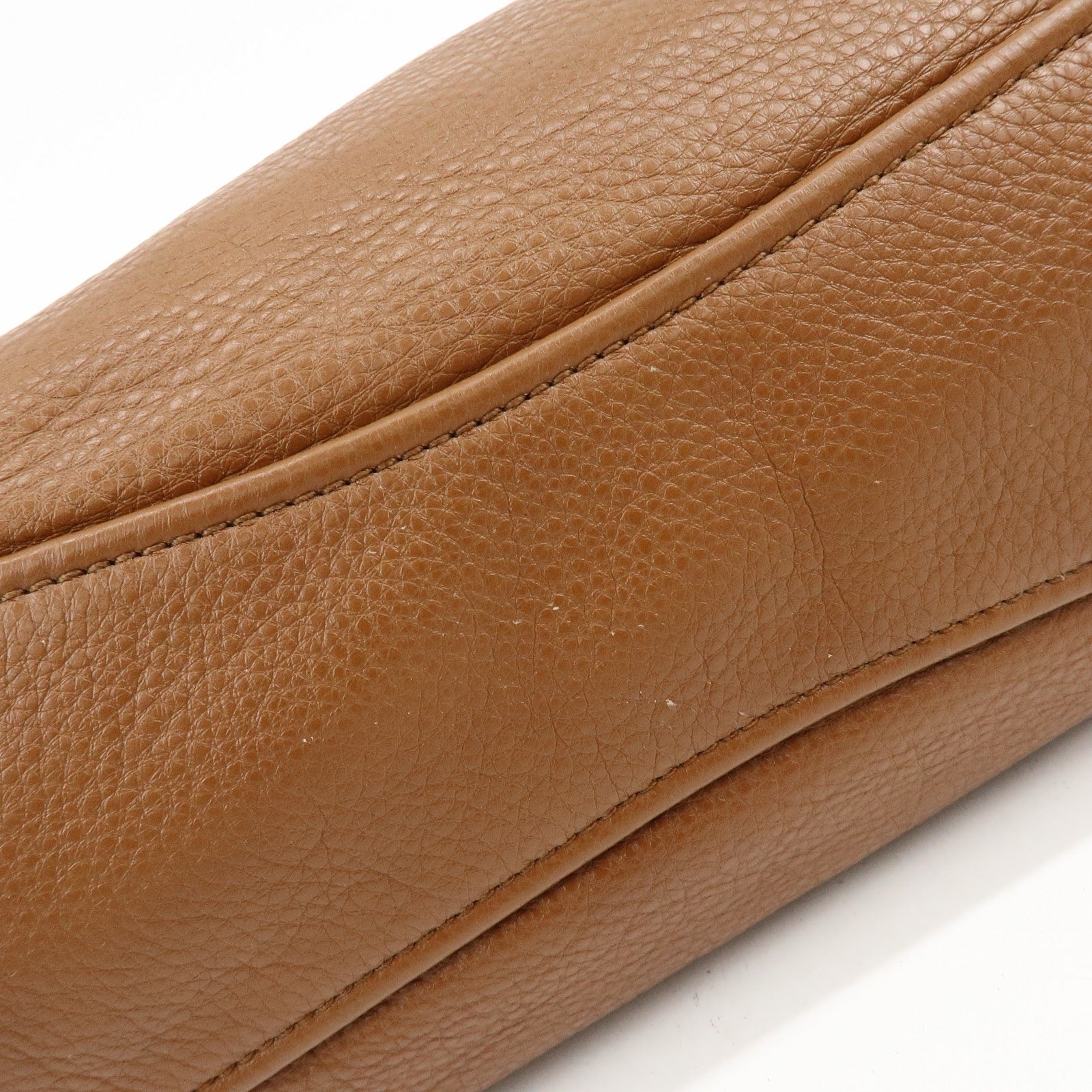 MIU MIU Madras Leather Tote Bag Shoulder Bag Brown
