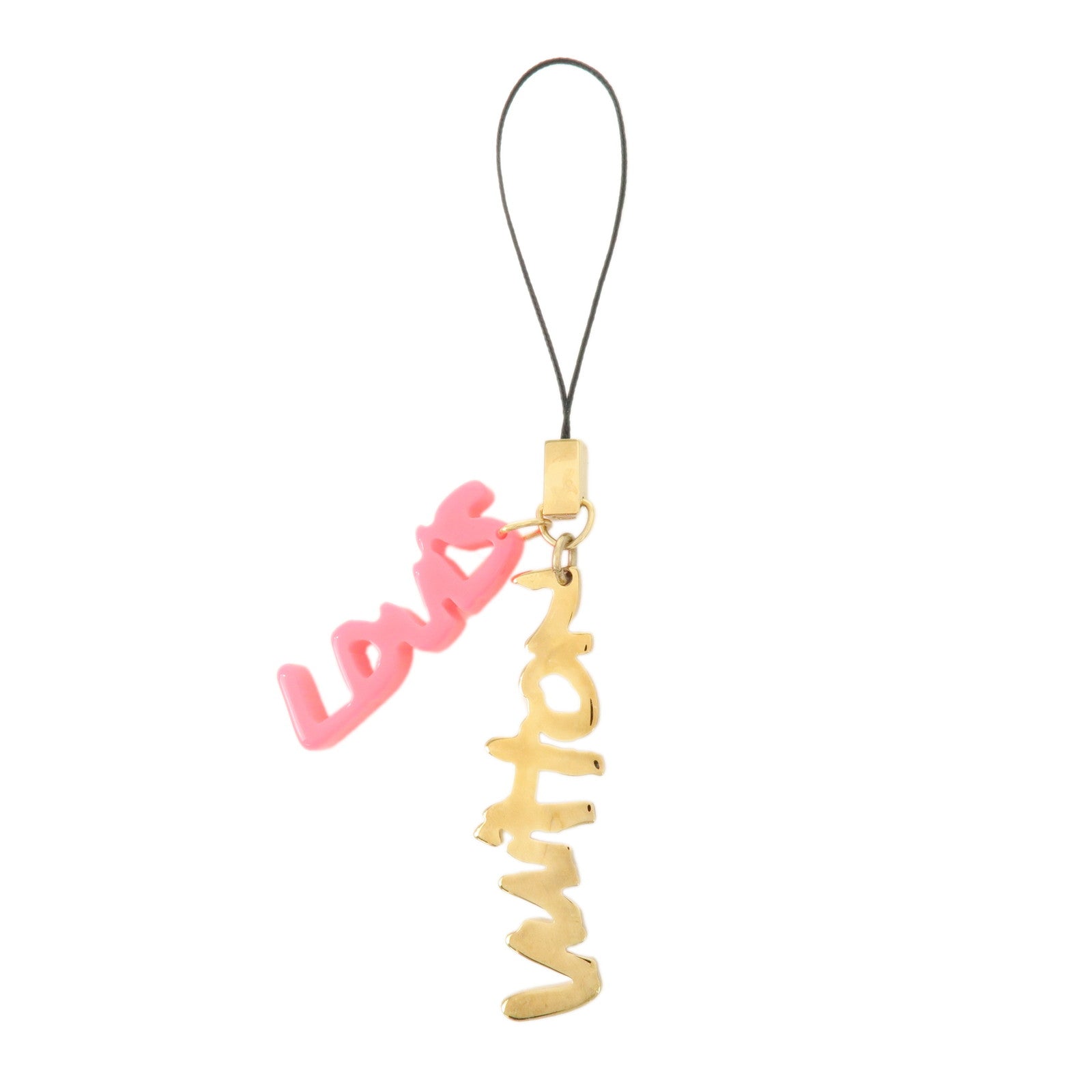 Louis Vuitton Accessoire Telephone Graffiti Bag Charm Gold Pink