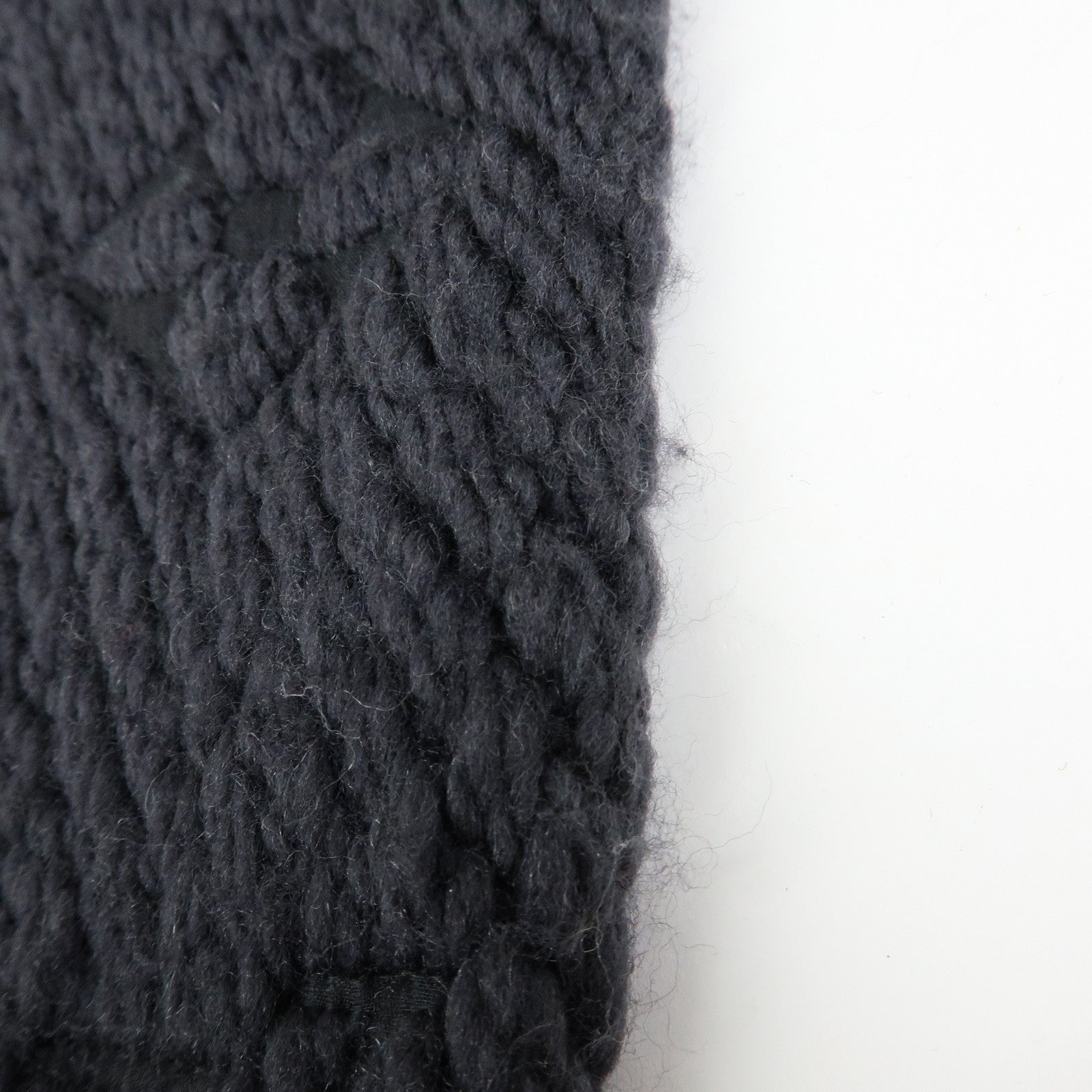 Louis Vuitton Echarpe Logomania Wool Silk Scarf Black M72431