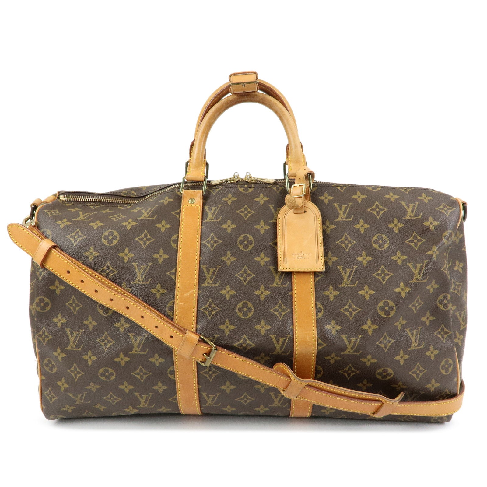 Louis Vuitton Monogram Keep All Bandouliere 50 Boston Bag M41416