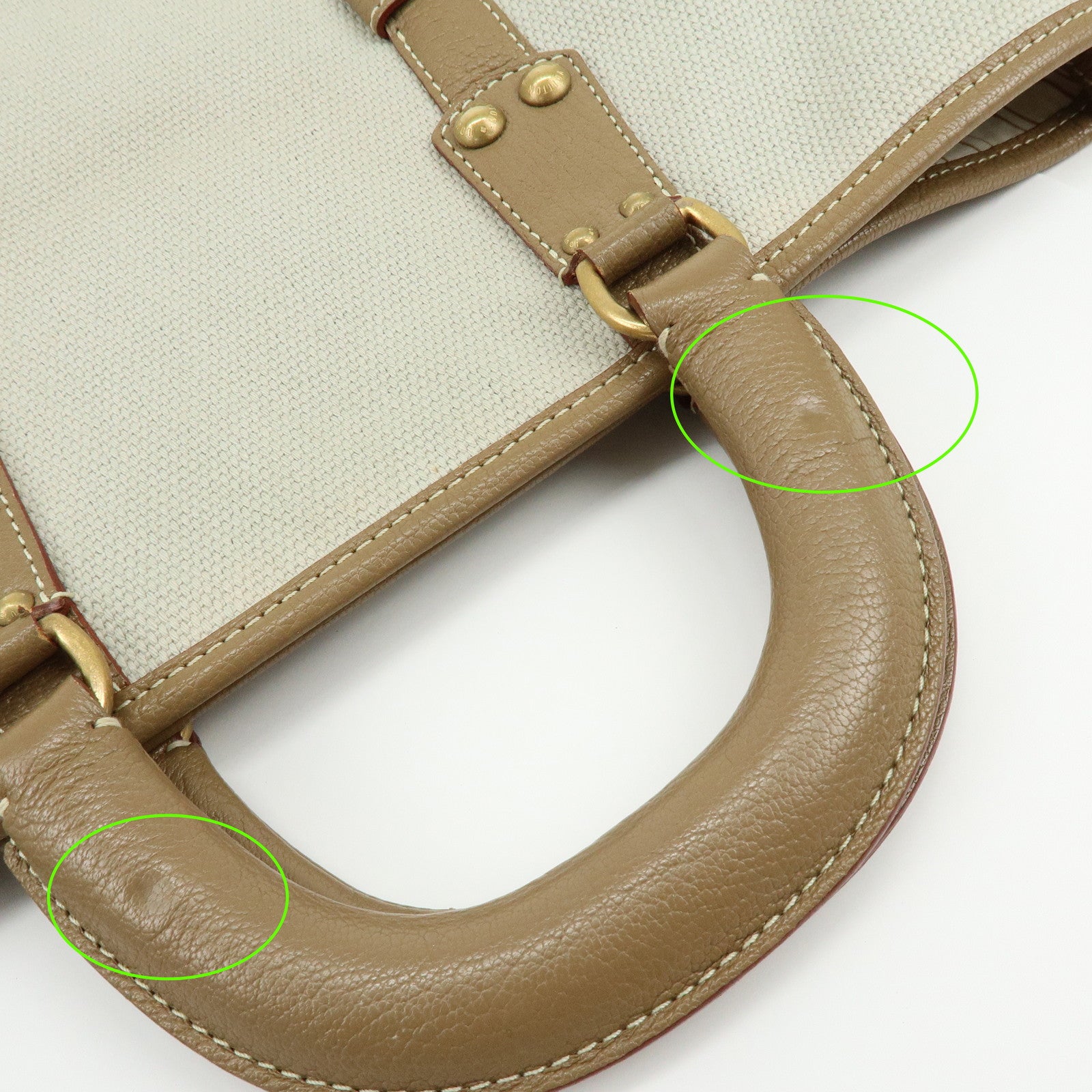 Louis Vuitton Antigua Poaplum GM Canvas Leather Tote Bag M48831