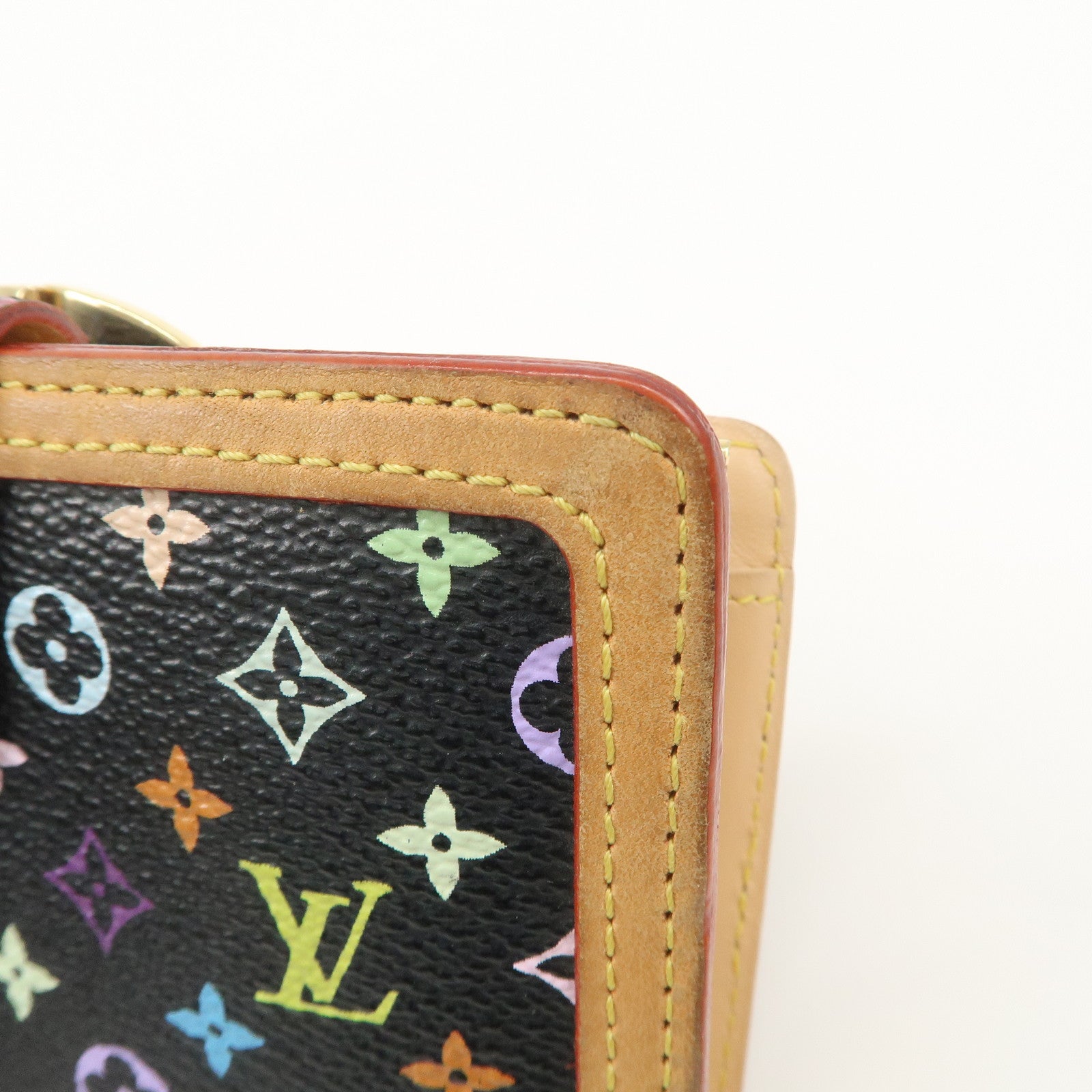 Louis Vuitton Monogram Multicolor Portefeuille Billets Viennois Wallet Noir M92988 Used