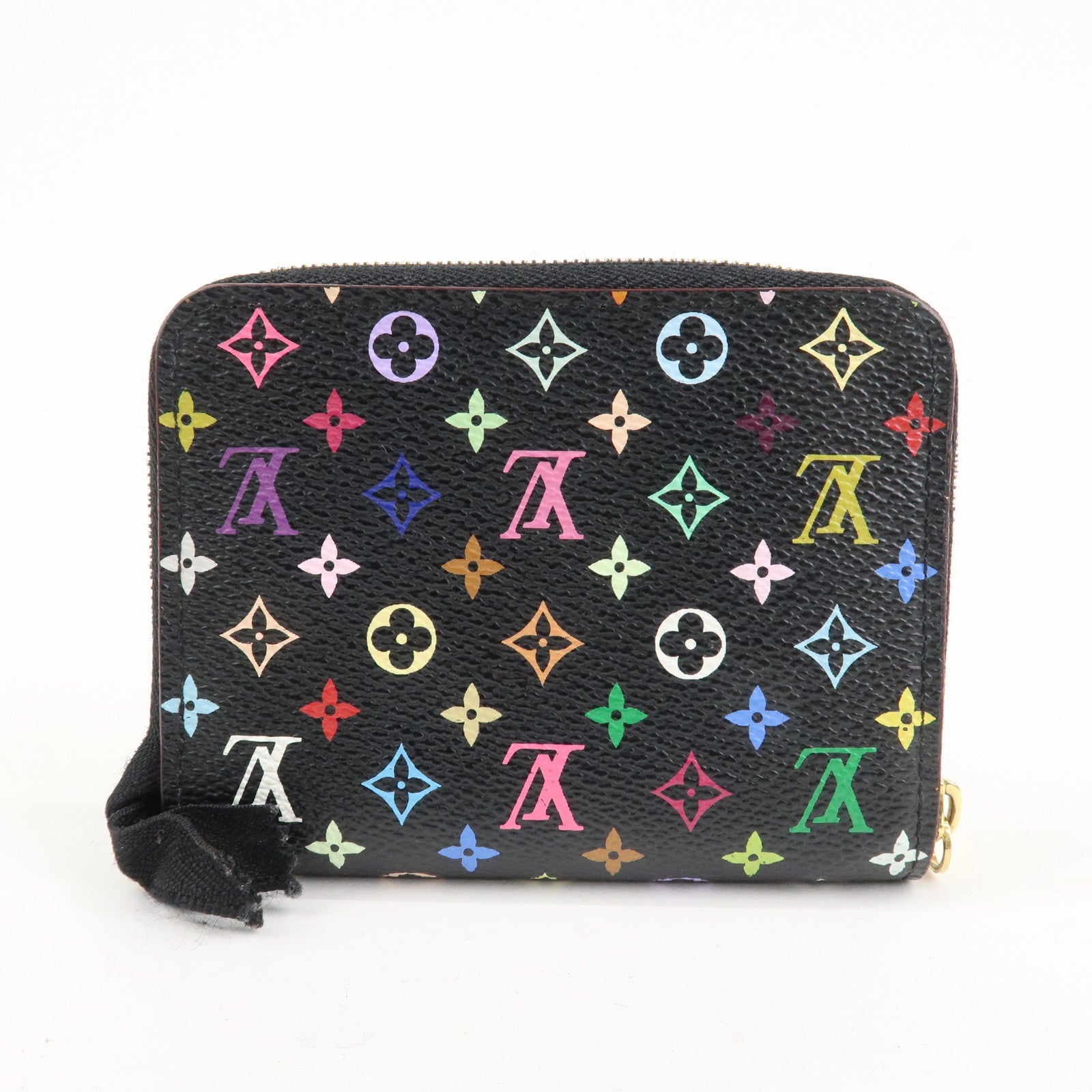 Louis Vuitton Monogram Multicolor Zippy Coin Wallet Noir M93740 Used
