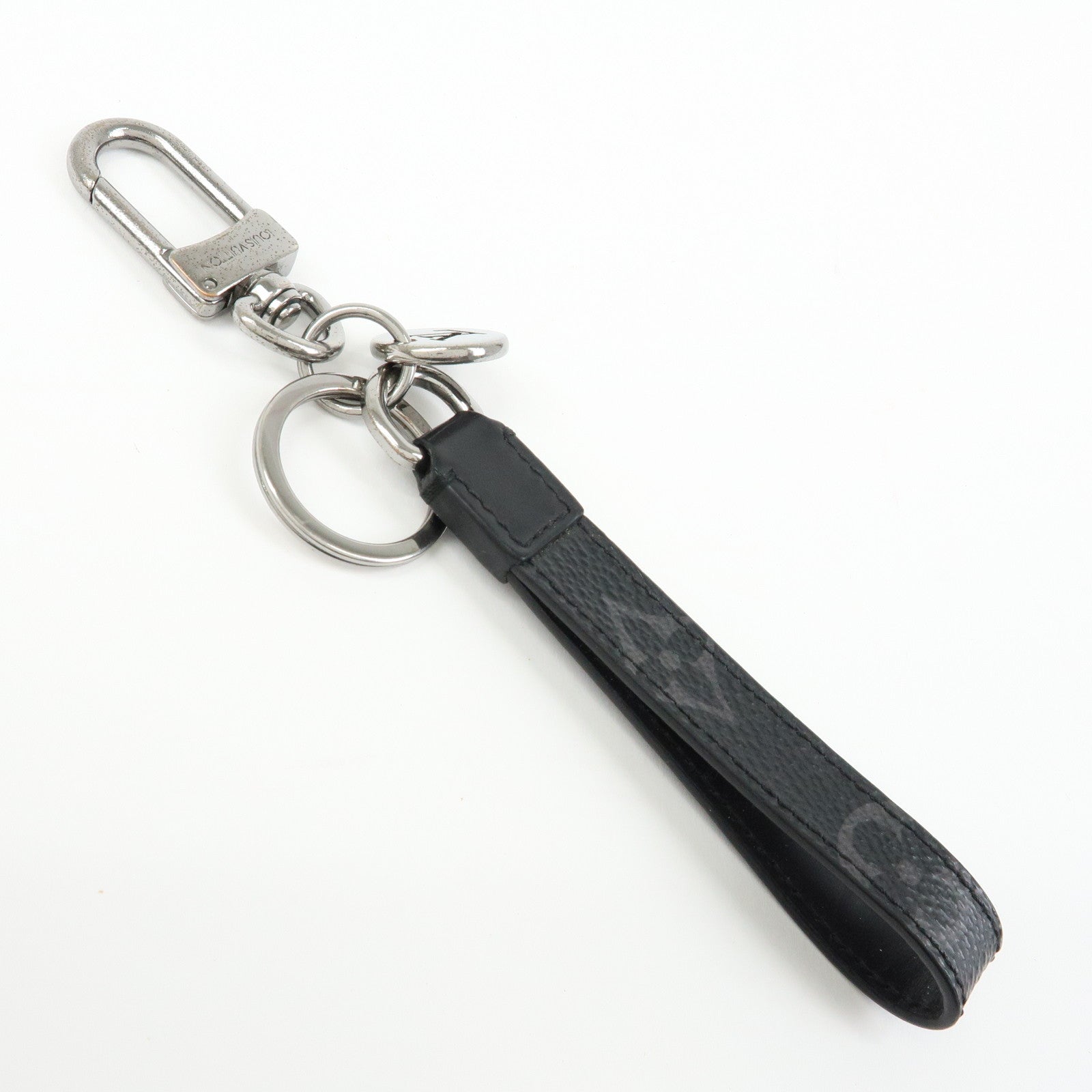 Louis Vuitton Monogram Eclipse Porte Cles Dragonne Key Chain M61950