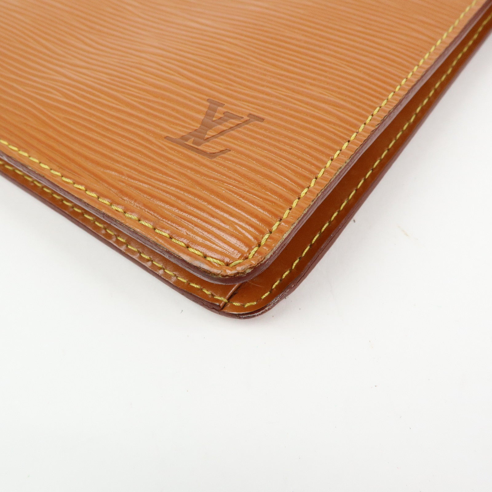 Louis Vuitton Epi Pochette Homme Clutch Bag Zipang Gold M52528