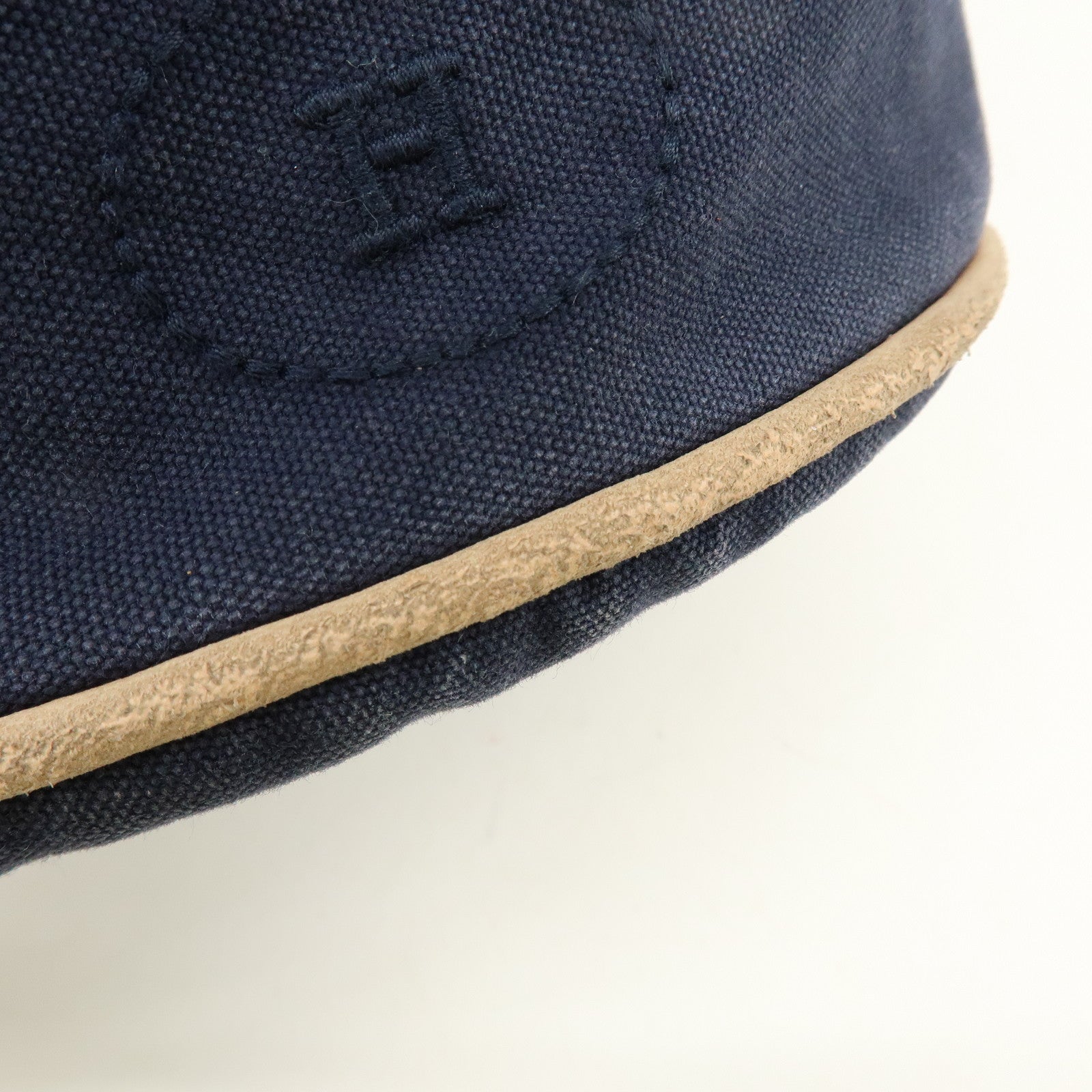 HERMES Canvas Leather Porochon Mimil PM Drawstring Shoulder Bag