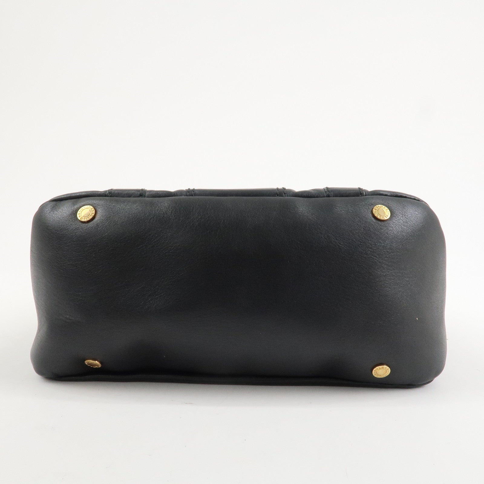 BVLGARI Leather B-Zero1 Shoulder Bag Hand Bag Black