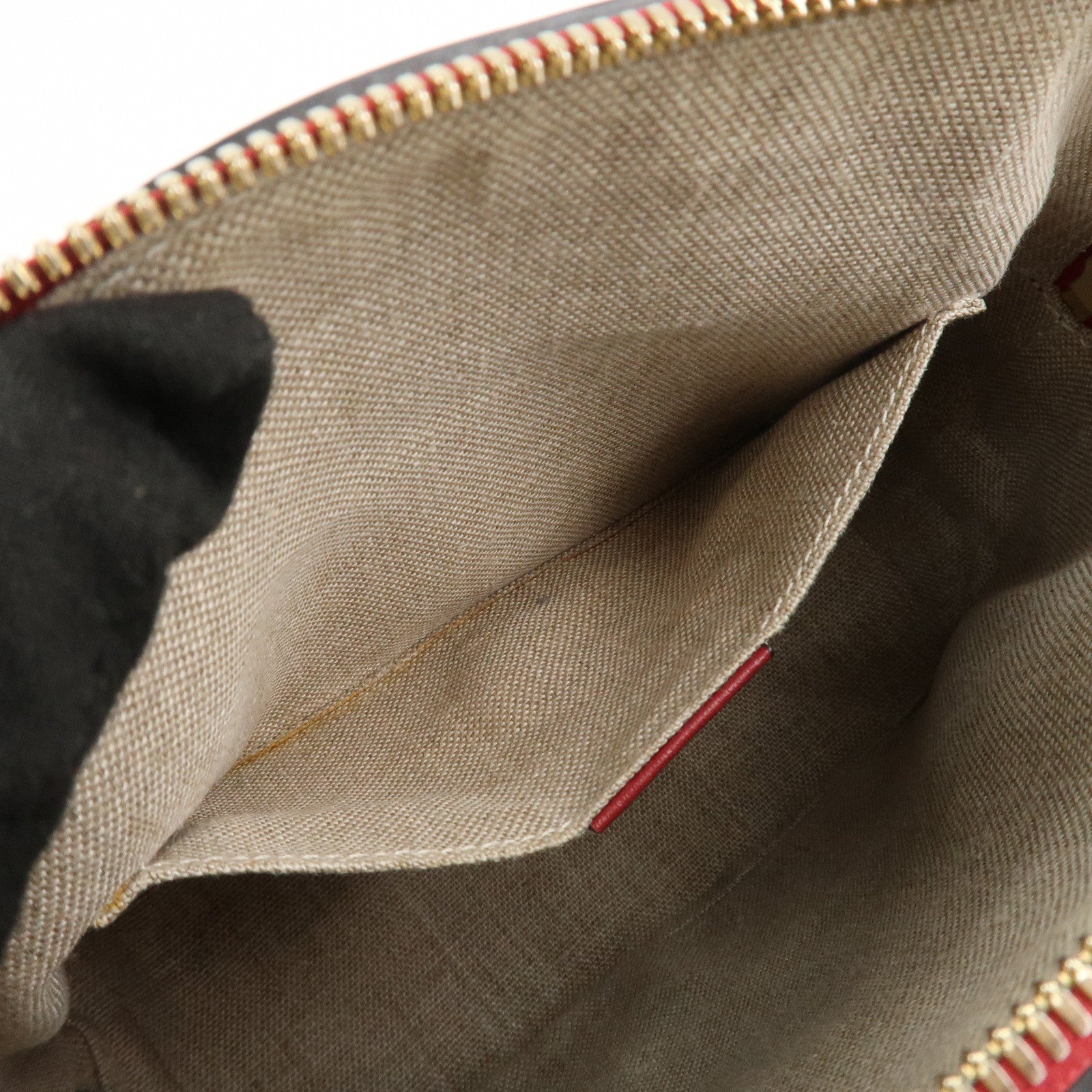 GUCCI Micro Guccissima 2Way Hand Shoulder Bag Castilian Red 449654 Used