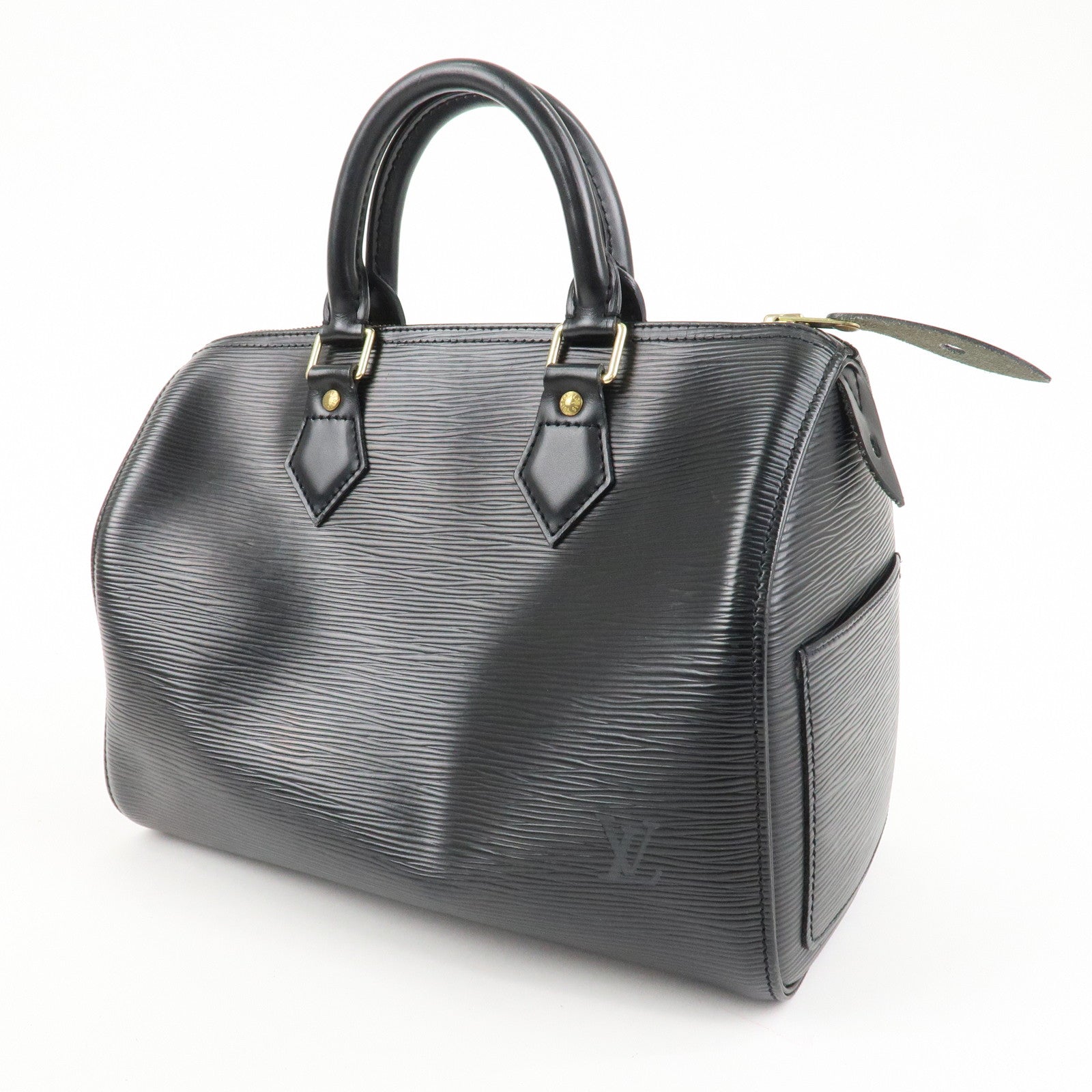 Louis Vuitton Epi Speedy 25 Hand Bag Boston Bag Noir M59032 Used