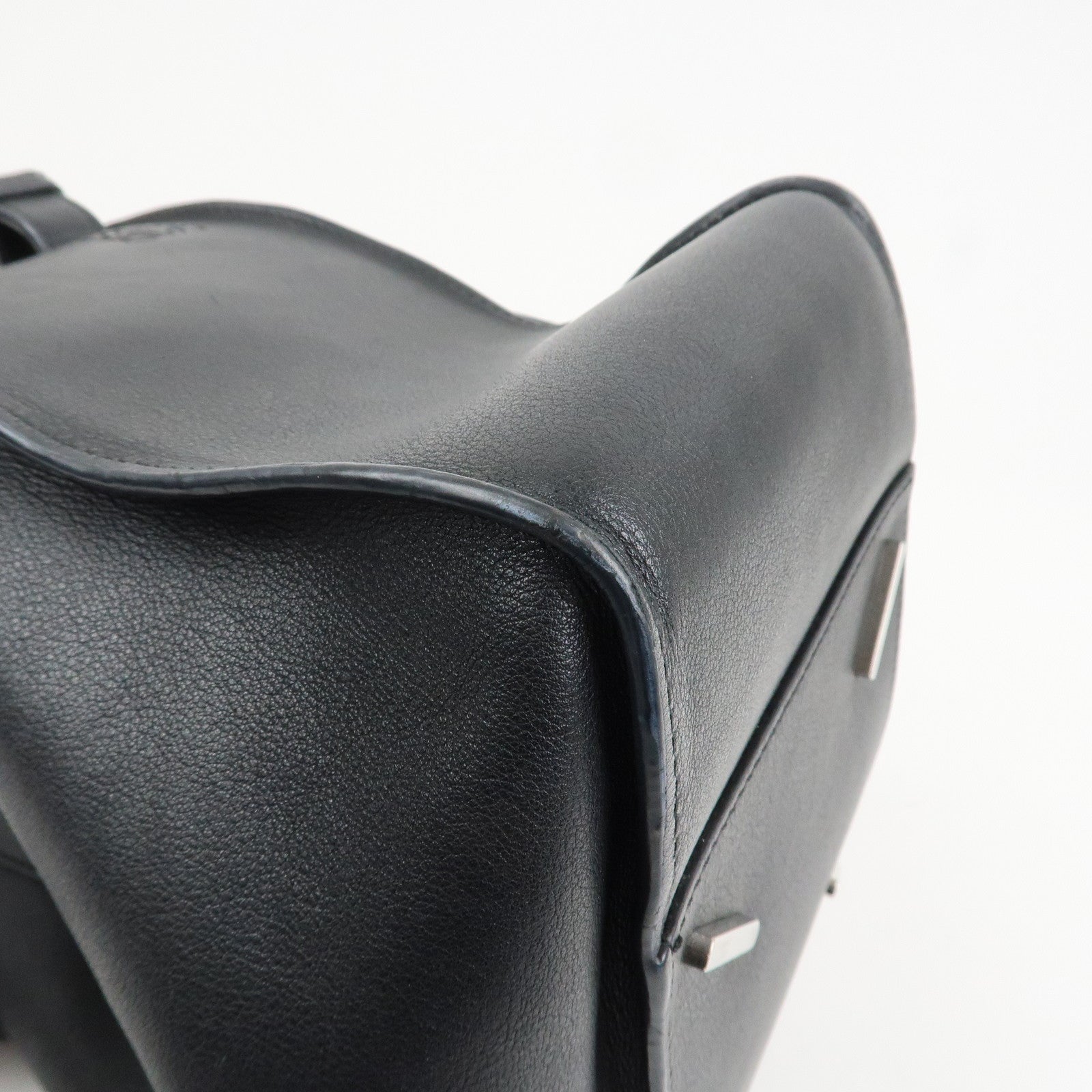 LOEWE Anagram Leather Hammock Small Shoulder Bag Black