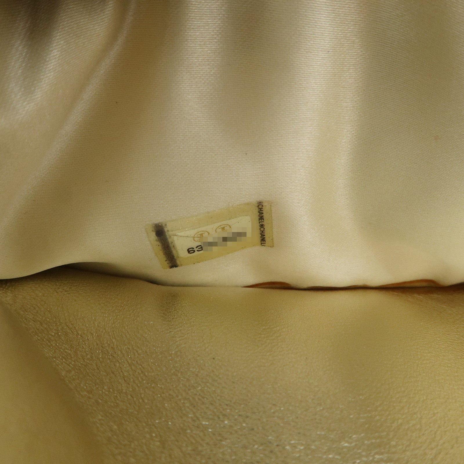 Chanel New Travel Line Nylon Jacquard Leather Chain Wallet Gold A15772 Used