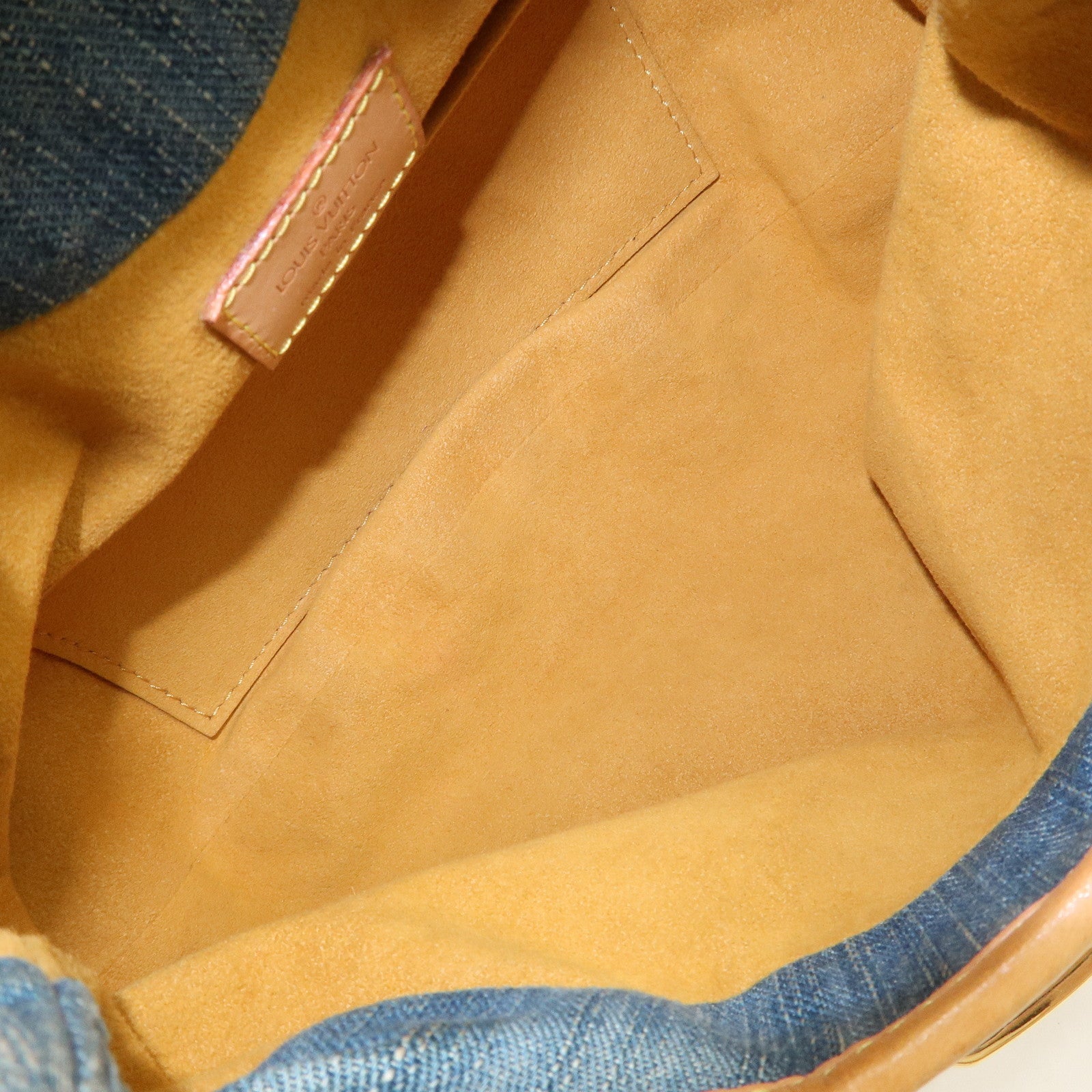 Louis Vuitton Monogram Denim Pleaty Hand Bag Blue M95020