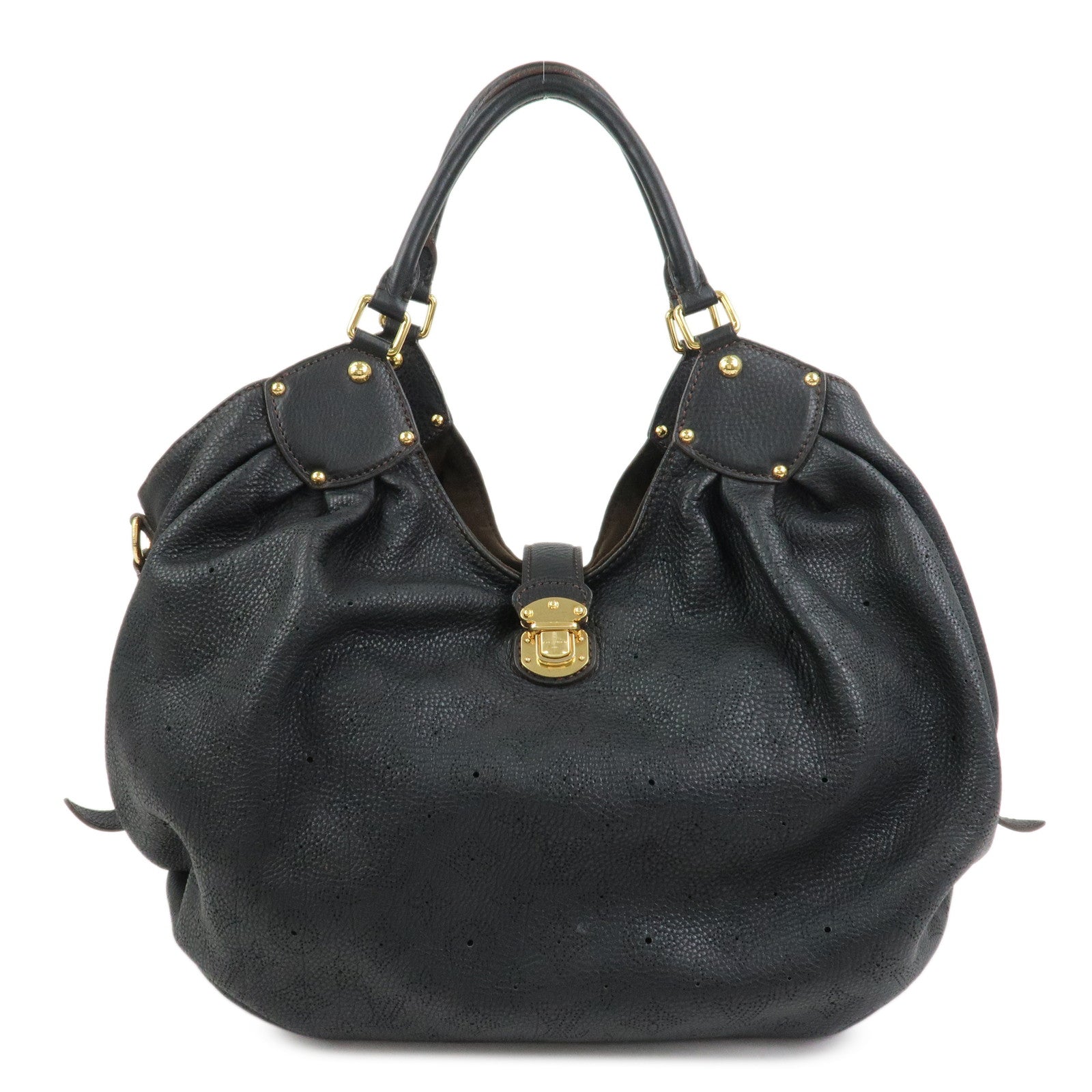 Louis Vuitton Monogram Mahina XL Leather Hand Bag Noir M95547