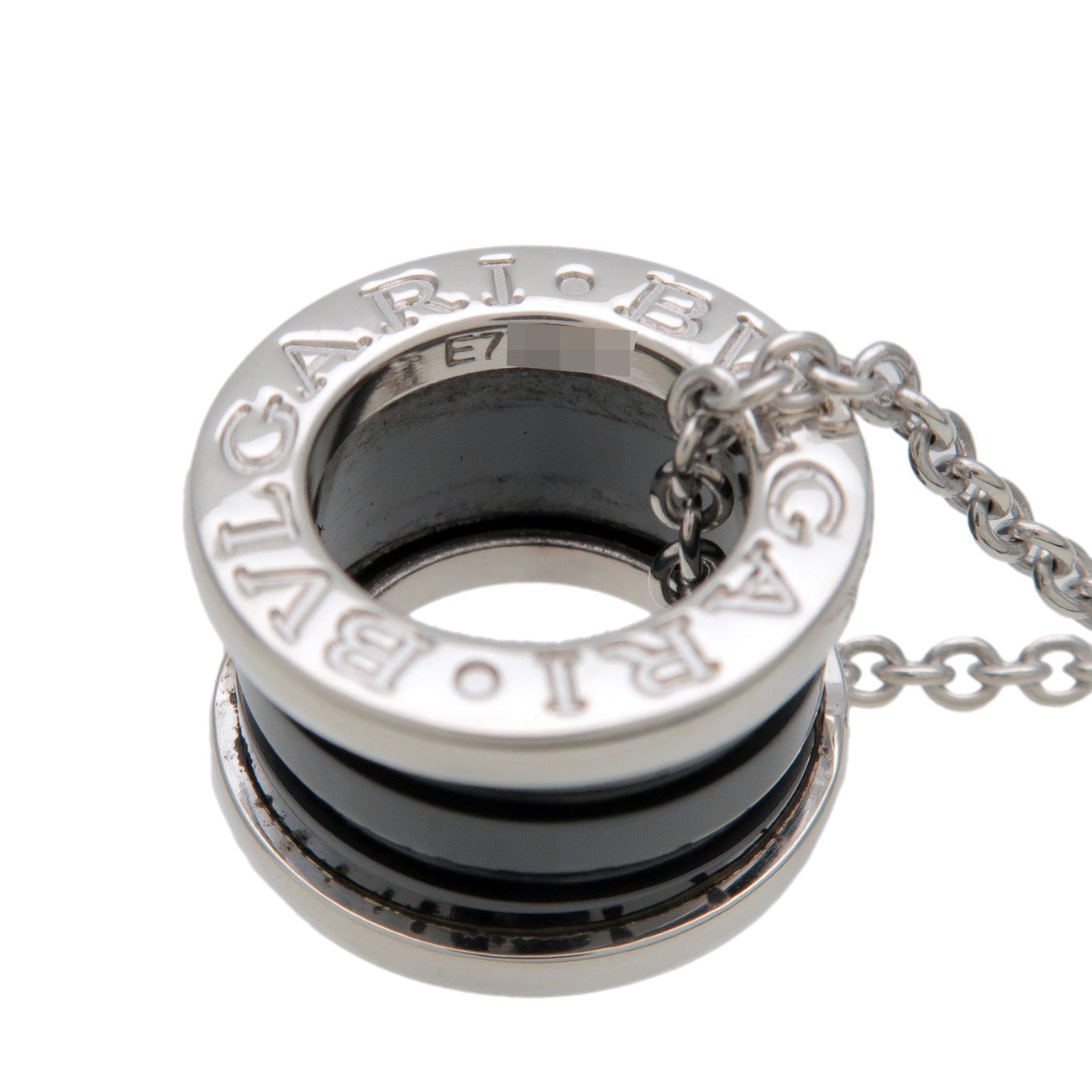 BVLGARI B-Zero1 Save the Children Necklace SV925 Black Ceramic