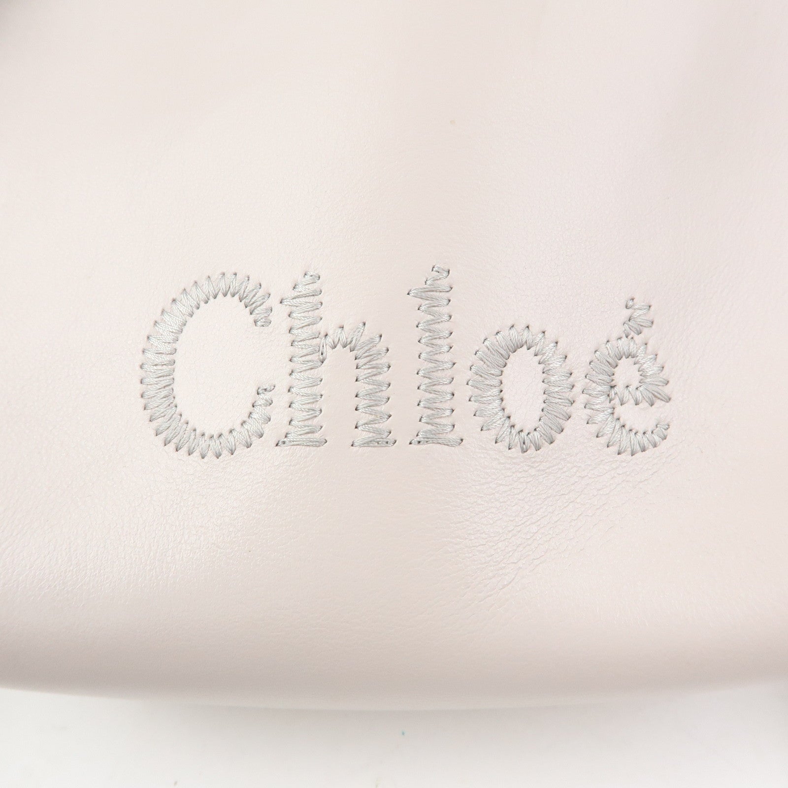Chloe Sense Micro Leather 2Way Bag Shoulder Bag Hand Bag Pink Beige