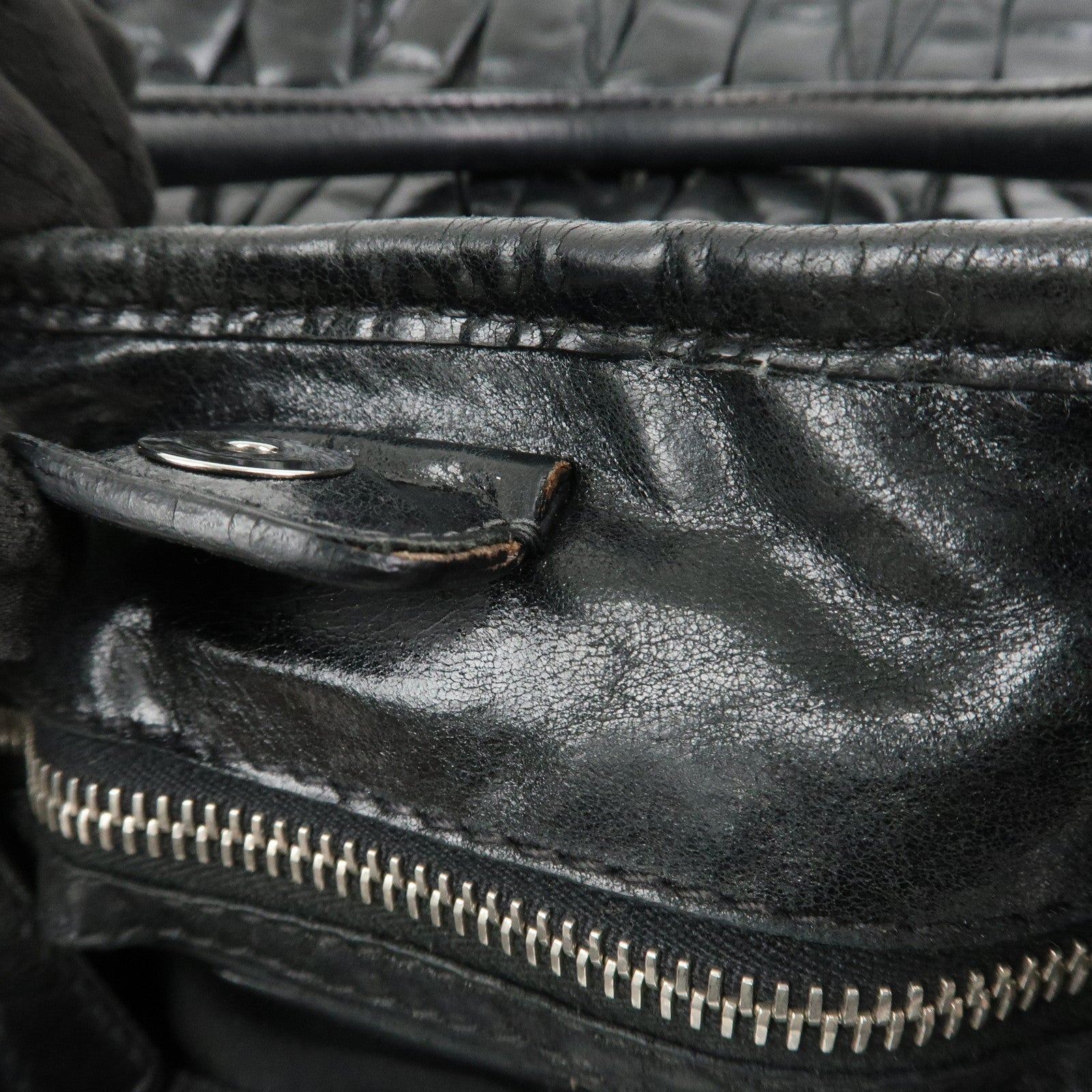 MIU MIU Matelasse Leather 2Way Bag Hand Bag Shoulder Bag Black
