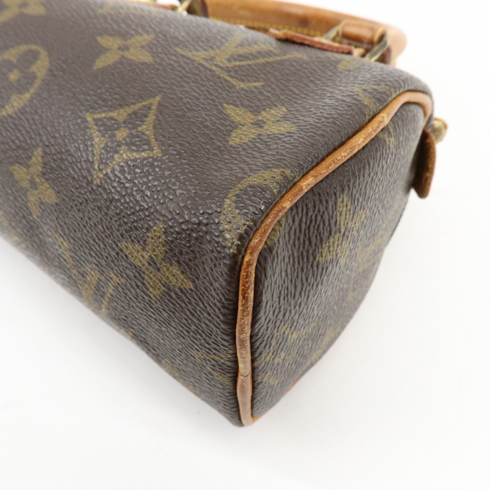 Louis Vuitton Monogram Mini Speedy Hand Bag Brown M41534