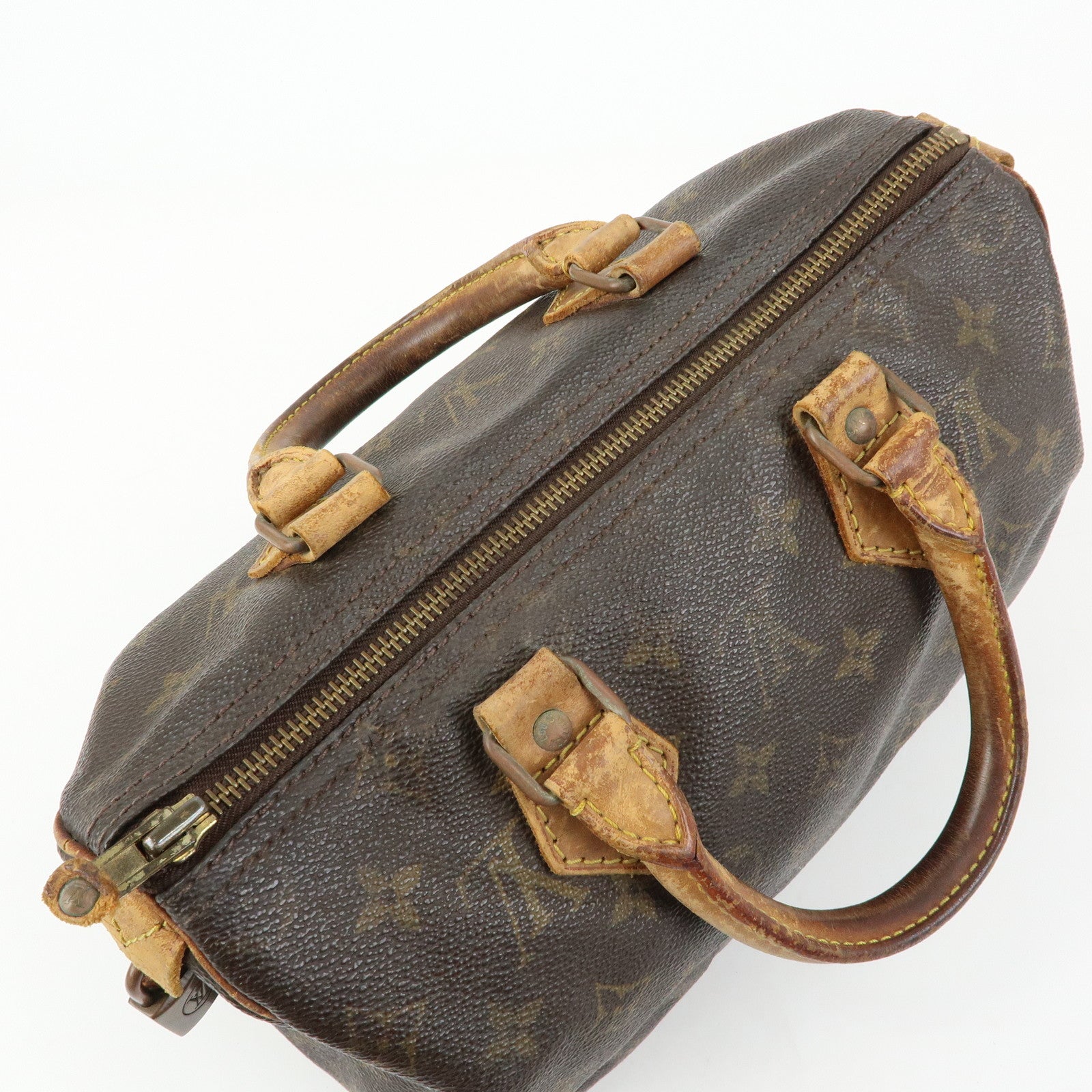 Louis Vuitton Monogram Speedy 25 Boston Bag Hand Bag Brown M41528